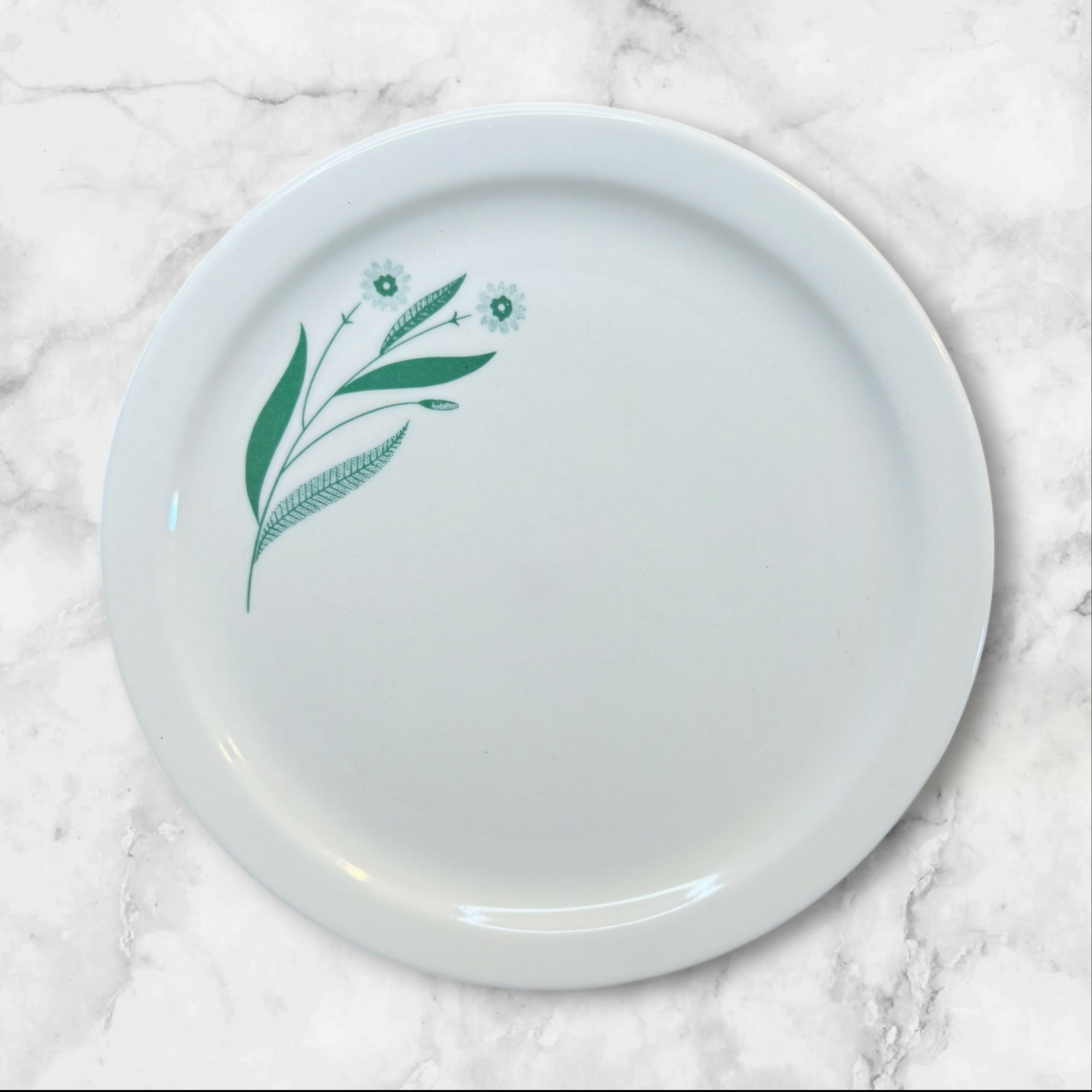 Homer Laughlin Green Field Salad Plates Set of 4 Floral | Gently Used