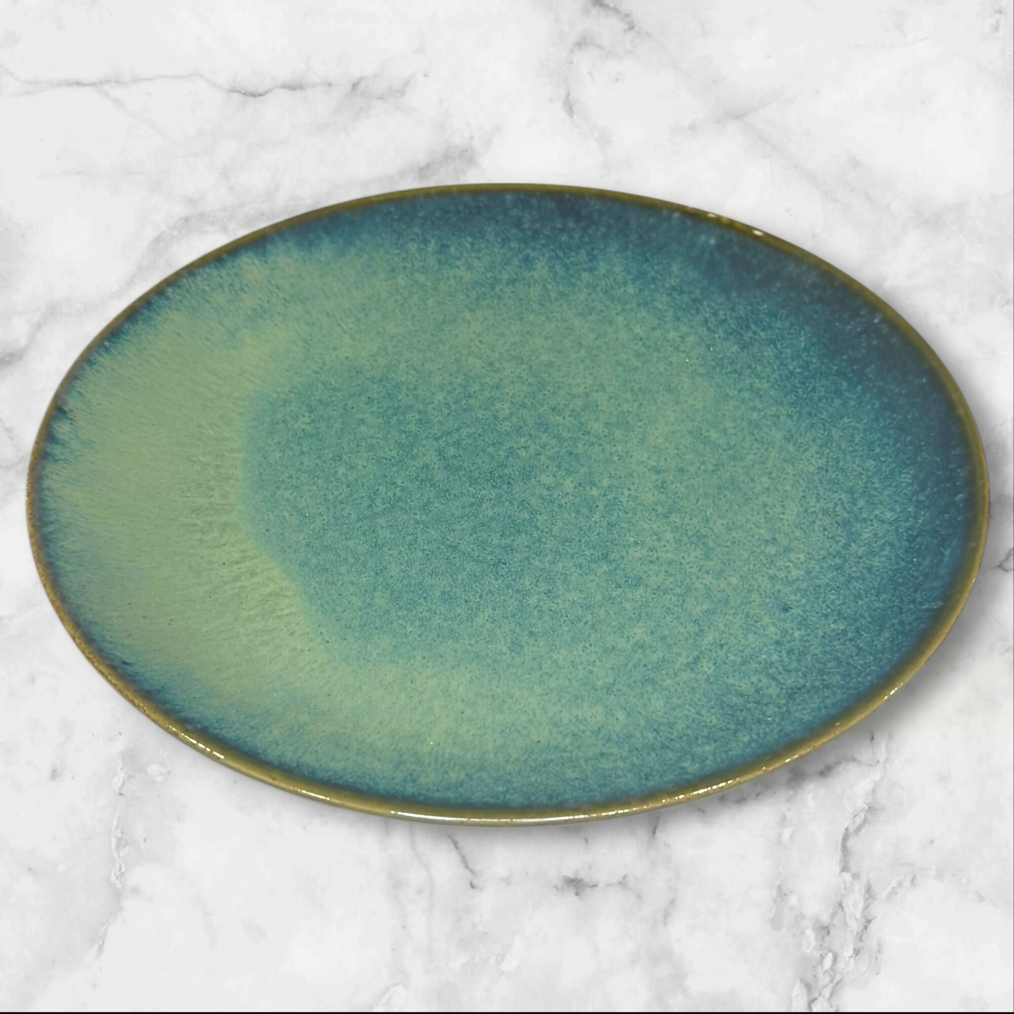 Pier 1 Azzurro Blue Dinner Plates | Set of 3 | Excellent Condition | Stoneware