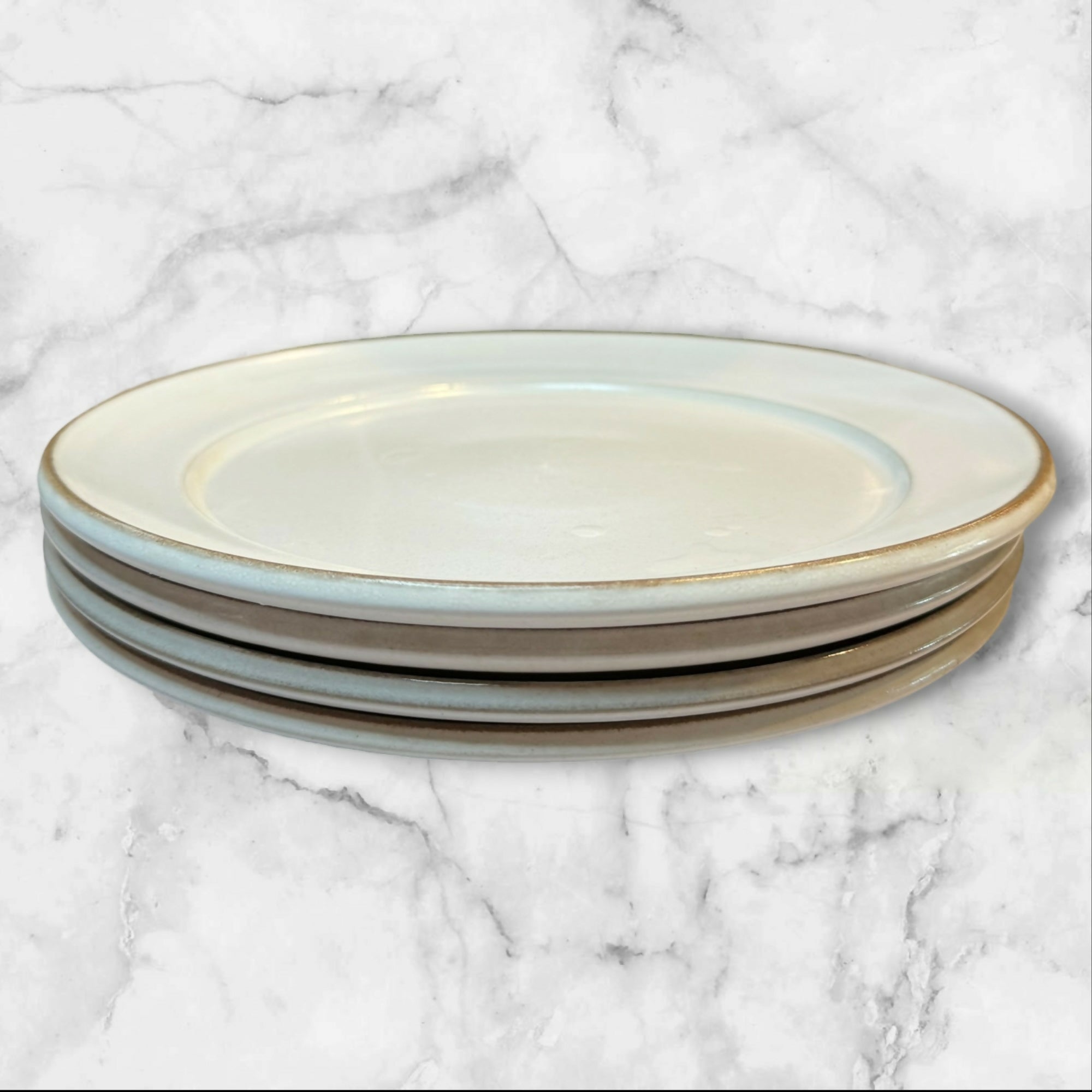 Denby Langley Potpourri White Dinner Plates Set of 4 England | Gently Used