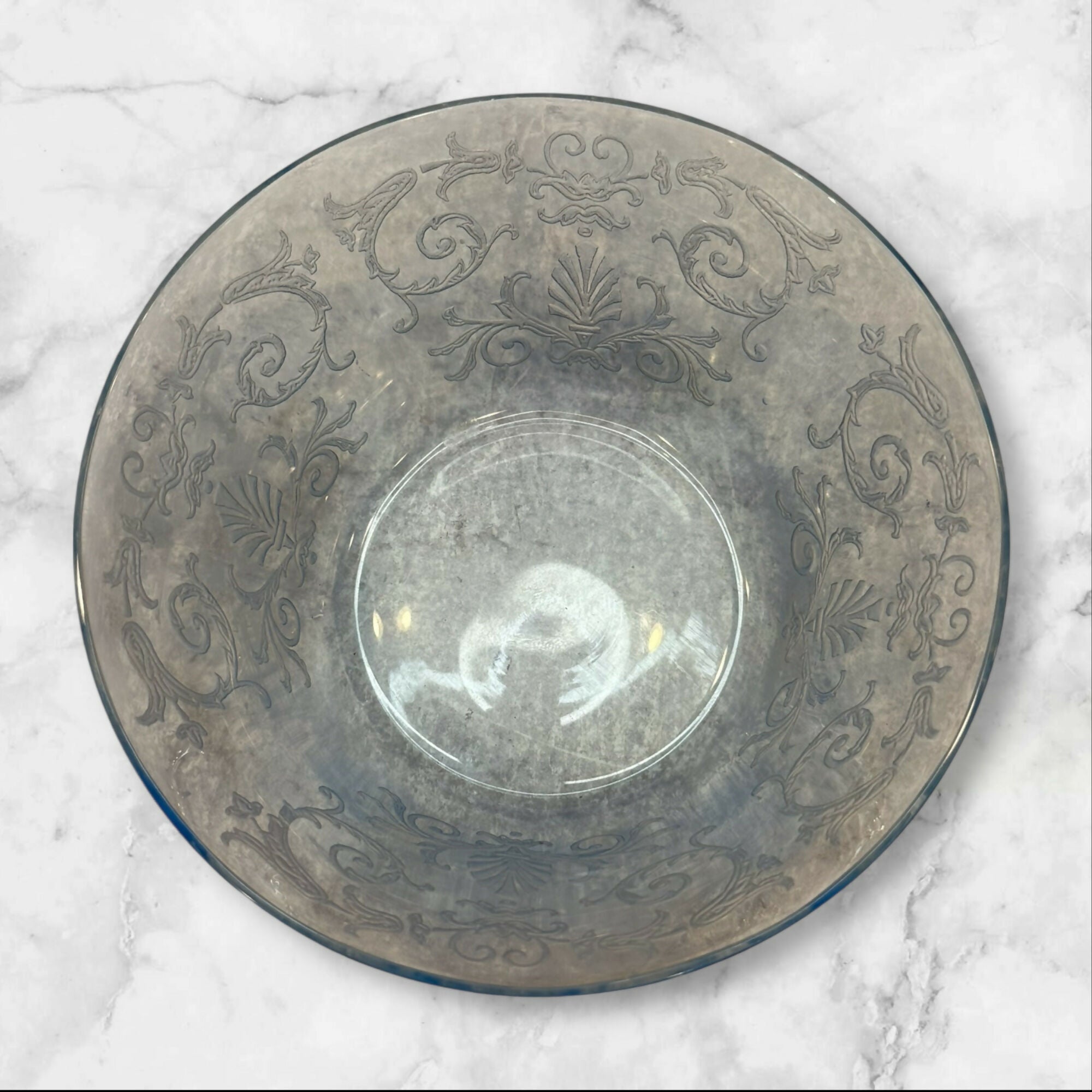 Fostoria Versailles Blue Finger Bowls & Underplates | Set of 4 | Great