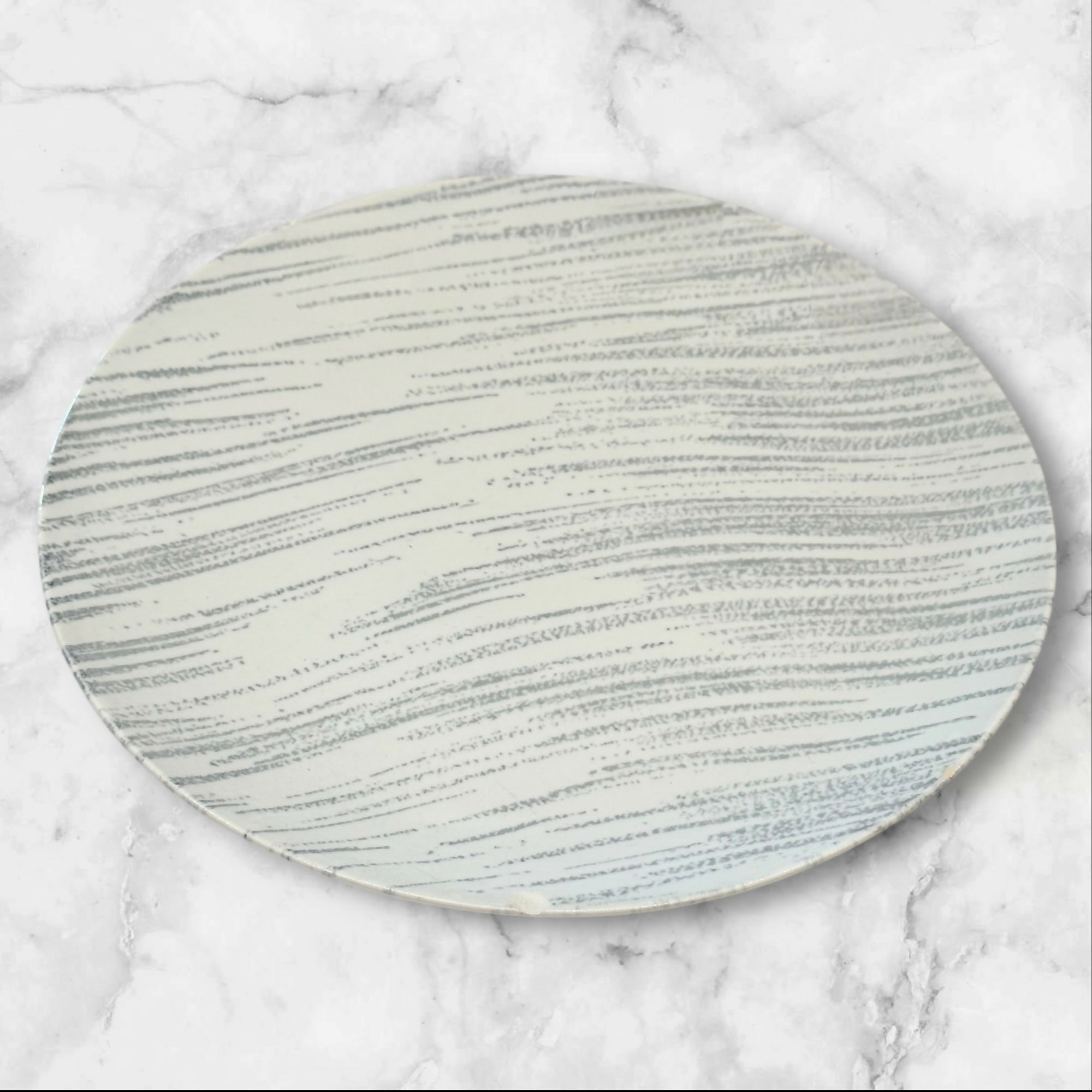 Royal USA Windblown Grey Dinner Plates | Set of 4 | Fair Condition