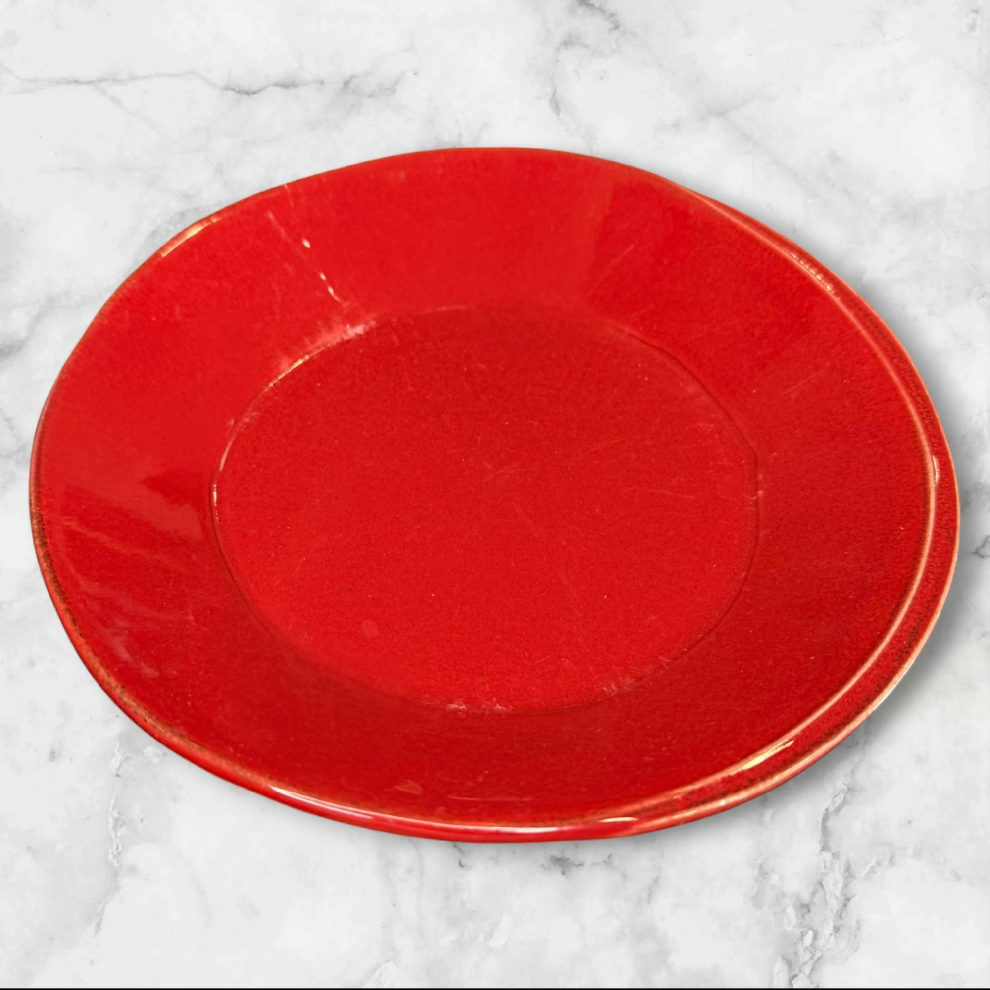 Vietri Lastra Red Pasta Bowls | Set of 6 | Fair Condition