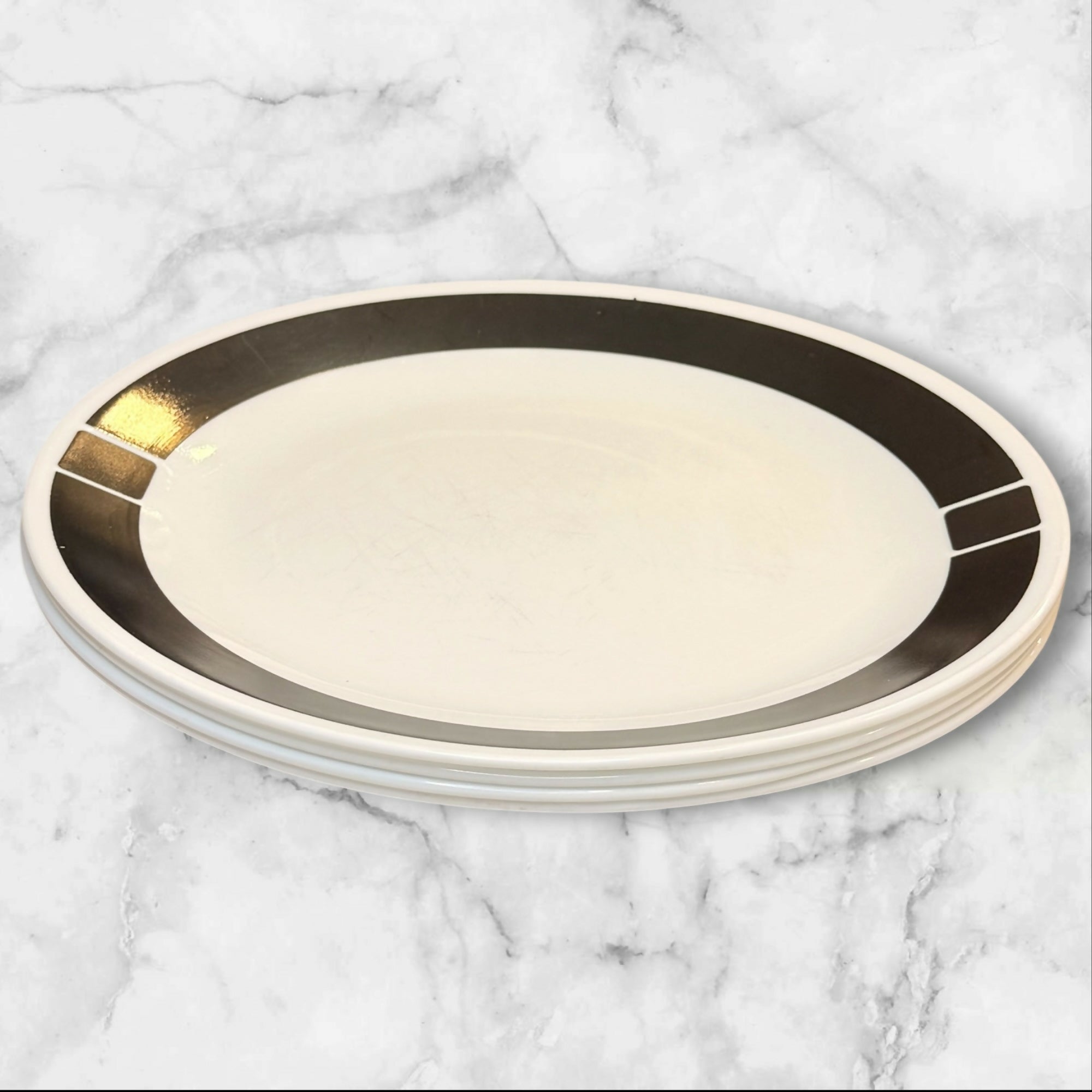 Corelle Urban Black Dinner Plates | Set of 4 | Gently Used