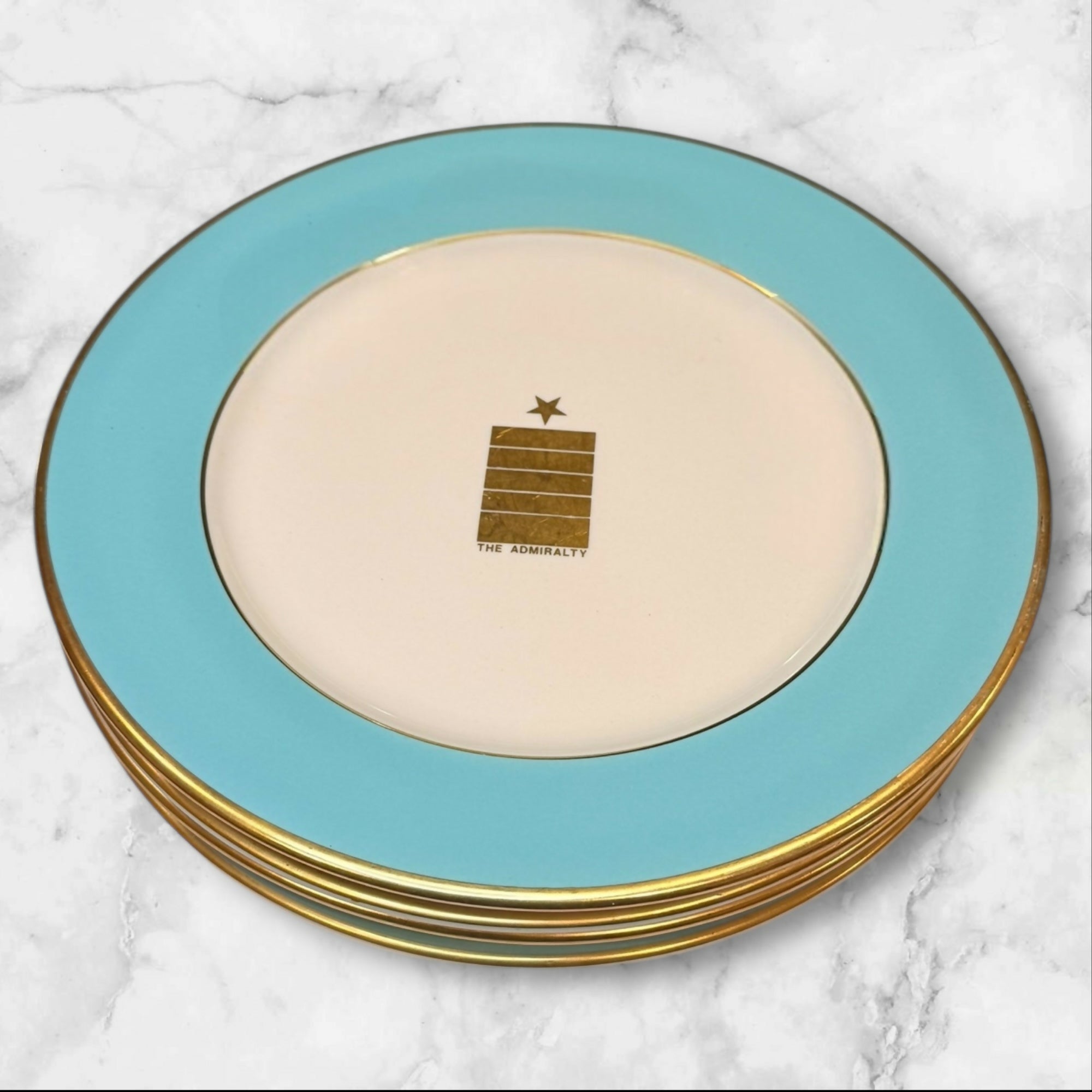 Shenango China US Navy The Admiralty Dinner Plates | Set of 4 | Excellent