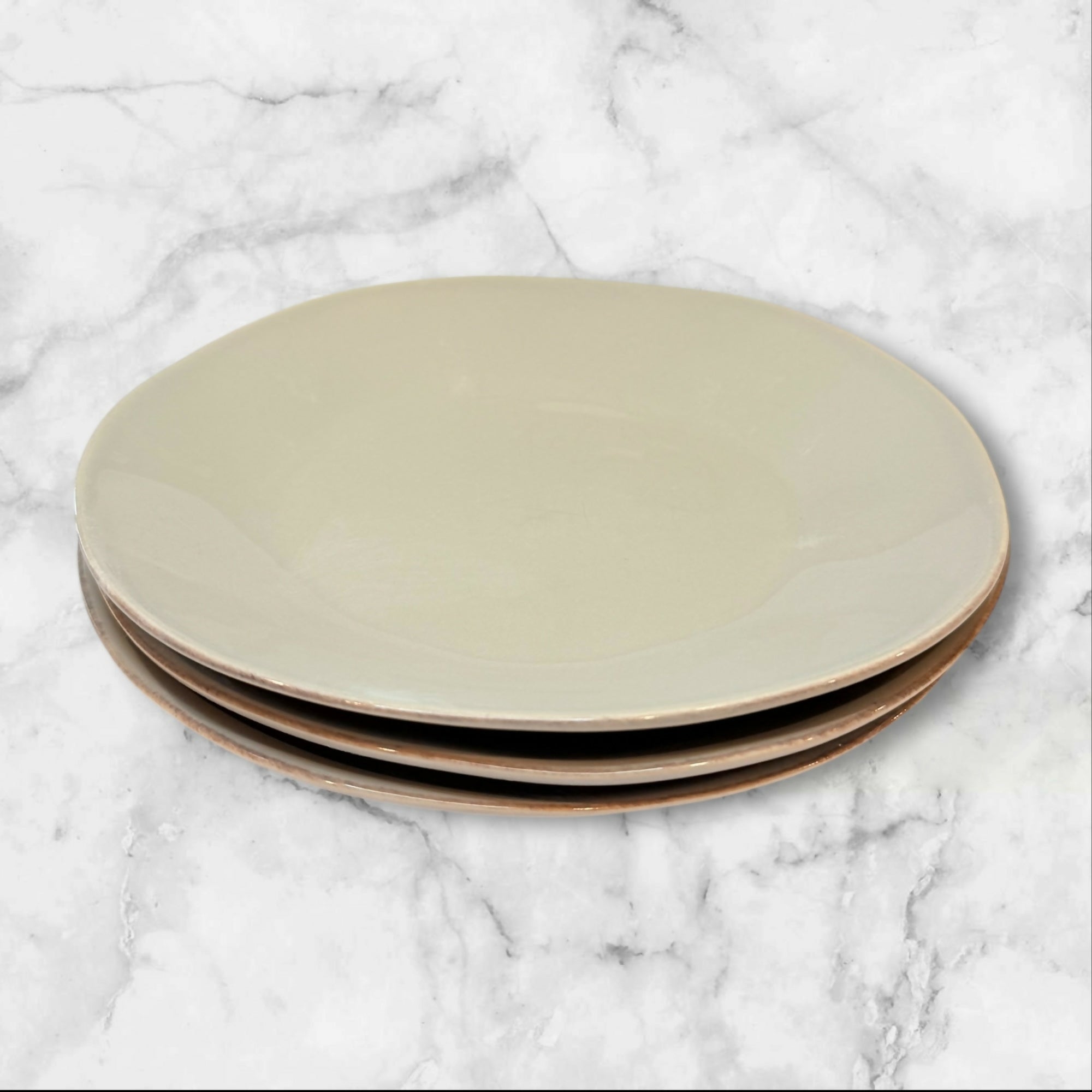 Crate & Barrel Marin Gray Salad Plates | Set of 3 | Excellent Condition