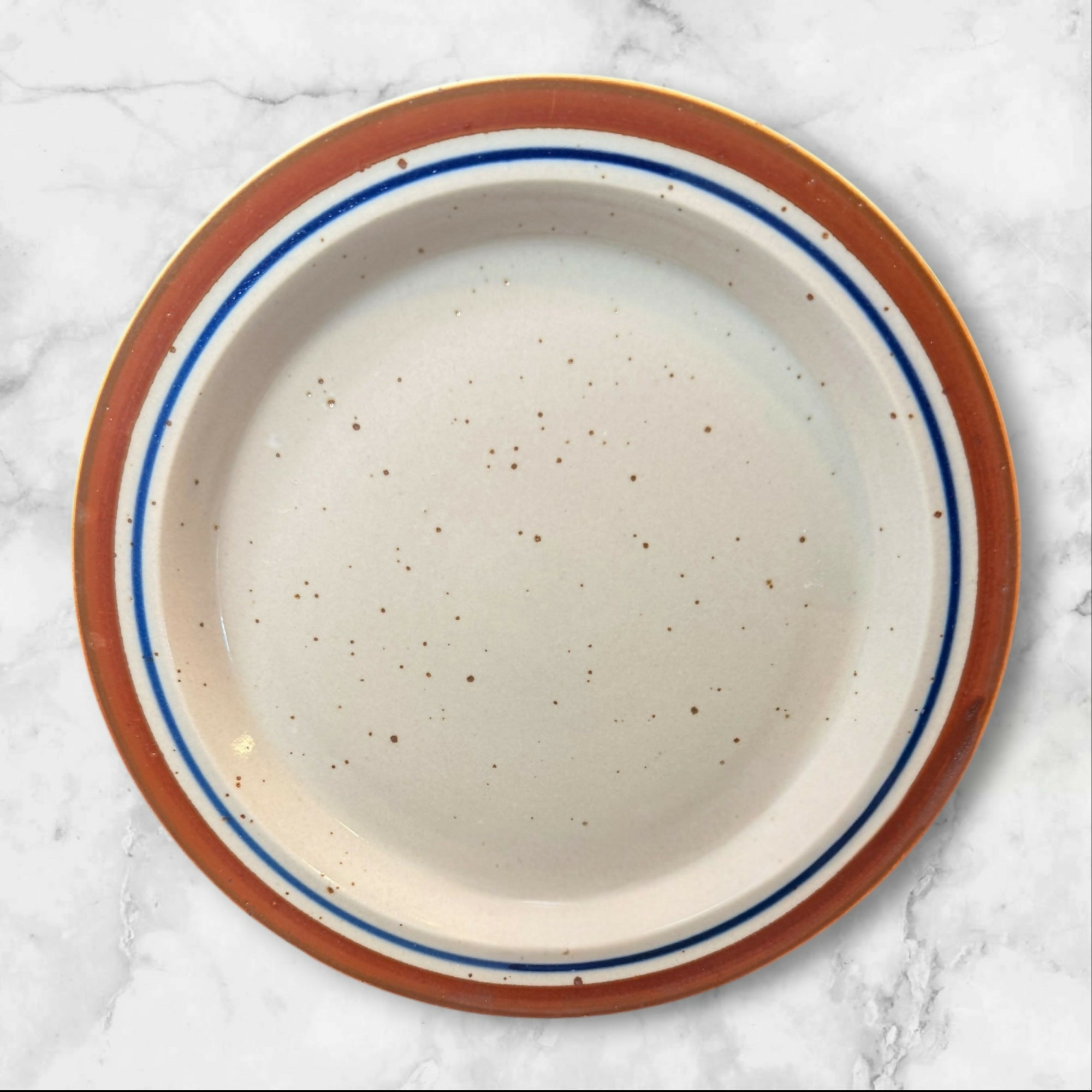 Vintage Speckled Stoneware Salad Plates | Set of 4 | Excellent Condition