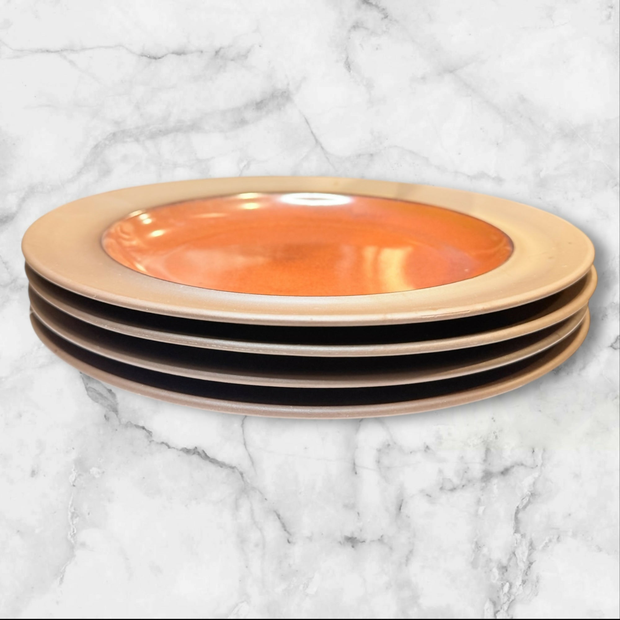 Sango Canyon Sienna Dinner Plates Set of 4 | 11” Rustic Red Brown