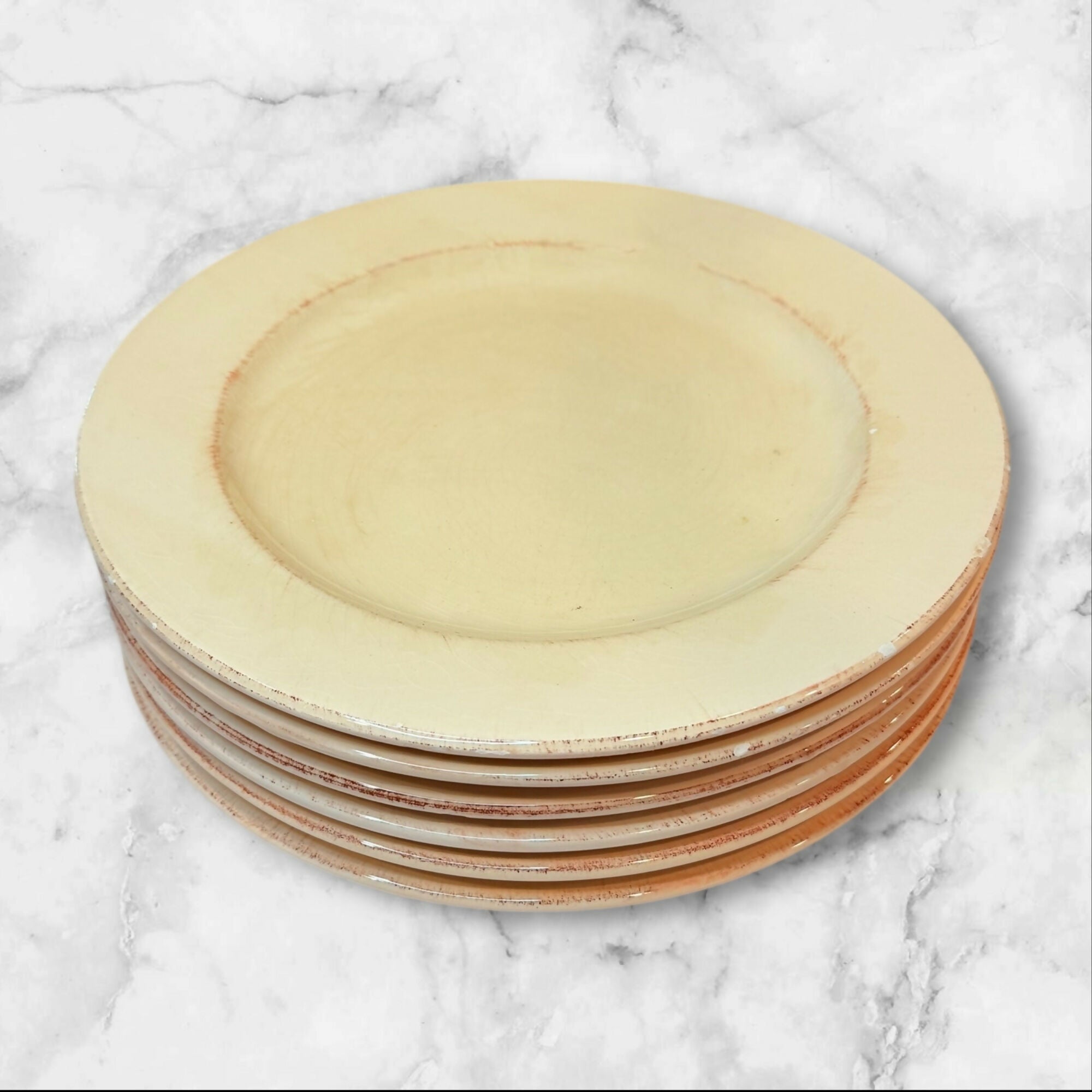Pier 1 Toscana Ivory Dinner Plates | Set of 6 | Good Condition