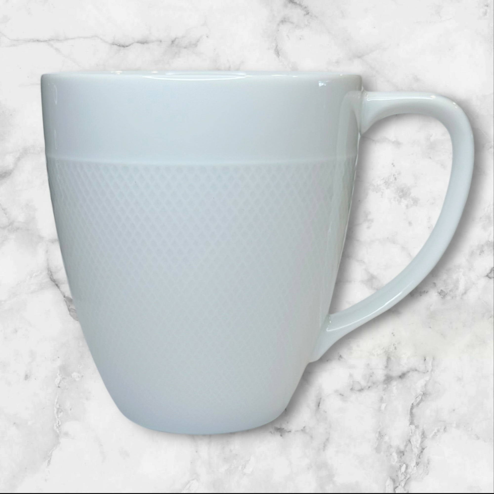 Pottery Barn Textured White Mug | Japan Stoneware | Excellent Condition