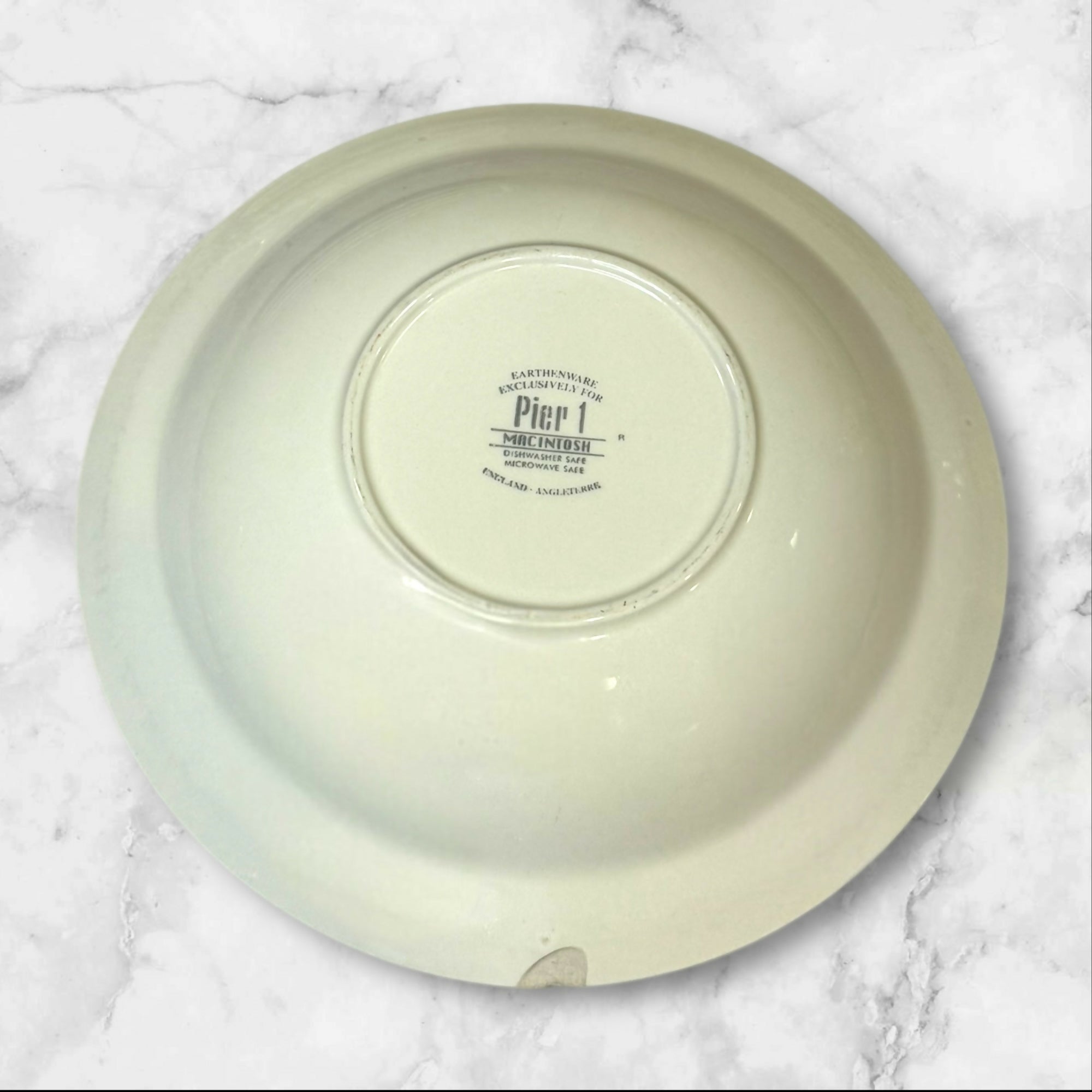 Pier 1 Macintosh Earthenware Dinner Plates & Soup Bowls | Set of 8 | Excellent Condition