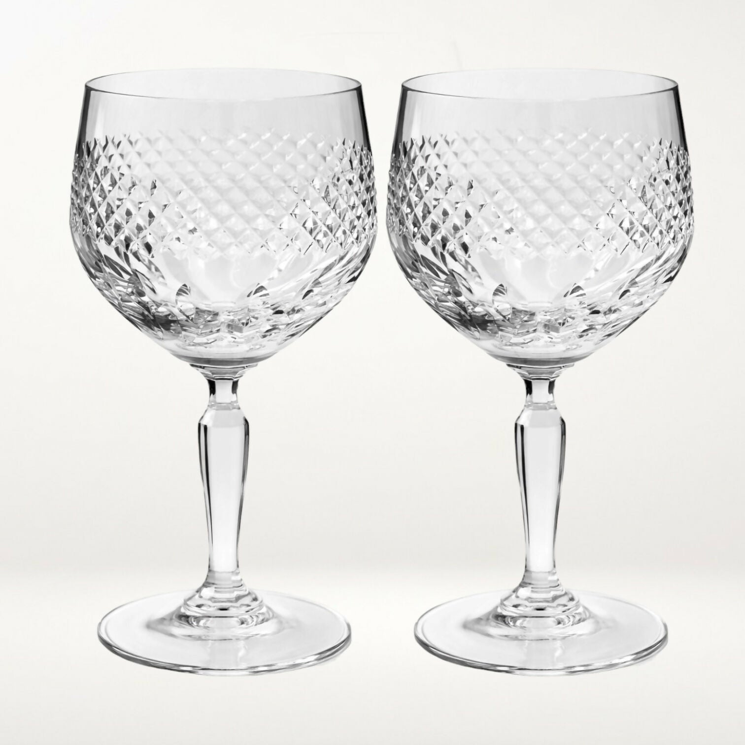 Mikasa Autumn Vale Cut Crystal Wine Glasses | Set of 2 | Excellent Condition