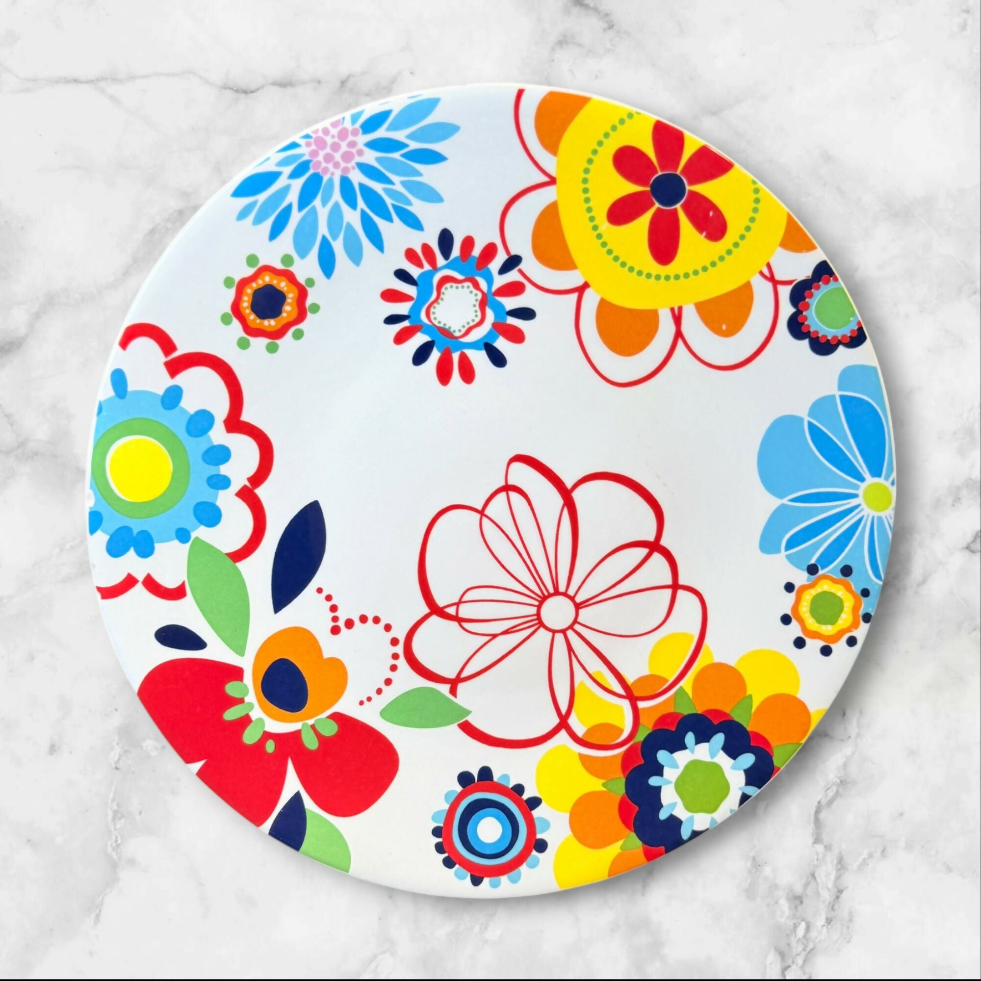 Pier 1 Imports Pier 1 Retro Flower Dinner Plates | Set of 3 | Excellent Condition