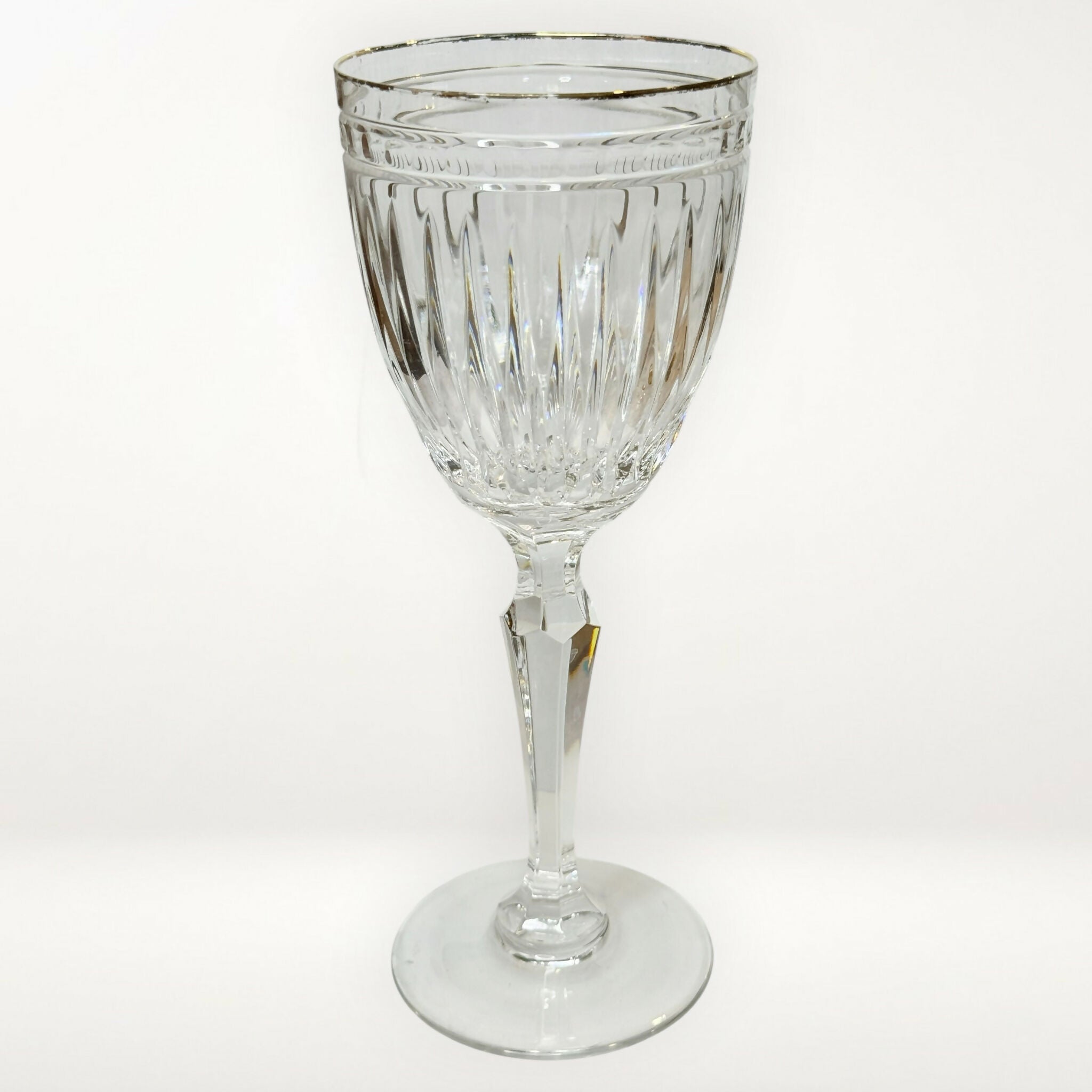 Waterford Crystal Hanover Gold Water Goblet | Vintage | Good Condition