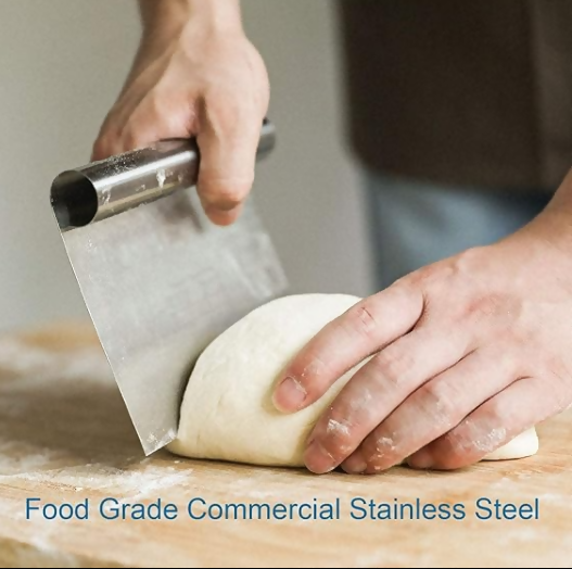 Anygleam Scraper Cutter Stainless Steel Perforated Pastry Cake Baking Tools