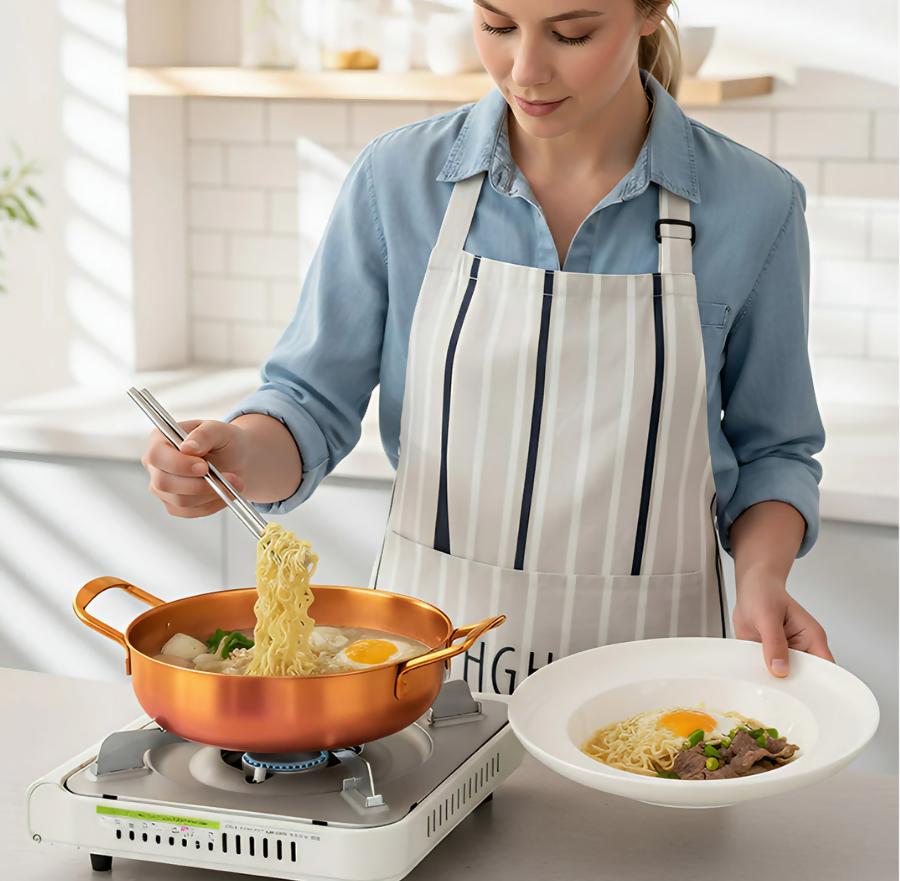 Anygleam Stock Pot Rainbow no.3-L Stainless Steel HotPot Without Lid Single-Layer Cooking Soup Noodle Sea Food Home Kitchen Restaurant Tools