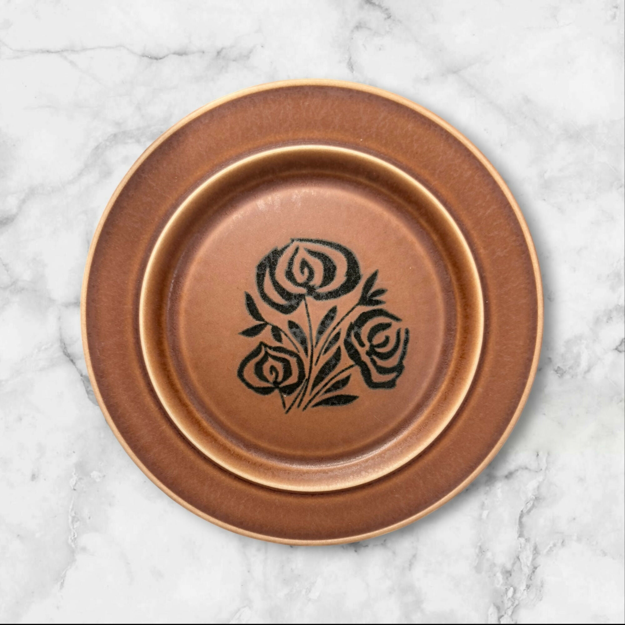 Independence Stoneware Rose Salad Plates Japan | Set of 4 | Excellent