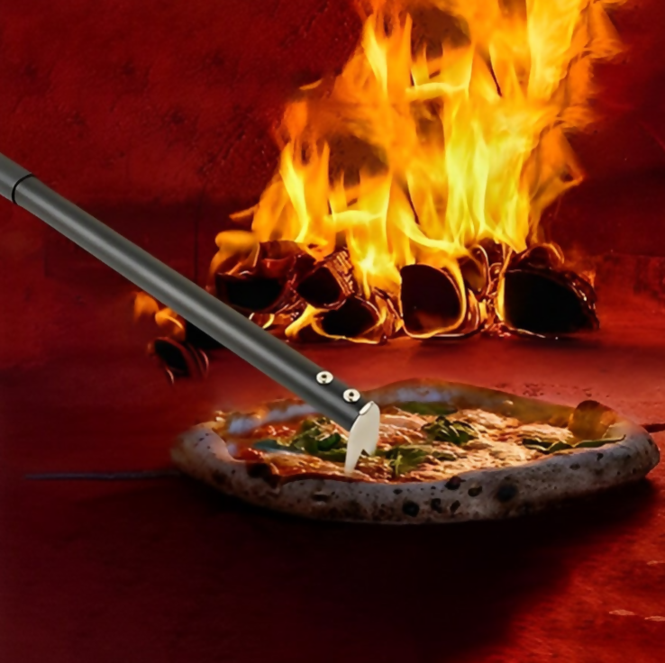 Anygleam Black Pizza Spinner Turning Fork for Flipping and Spinning Pizza Tool Accessories