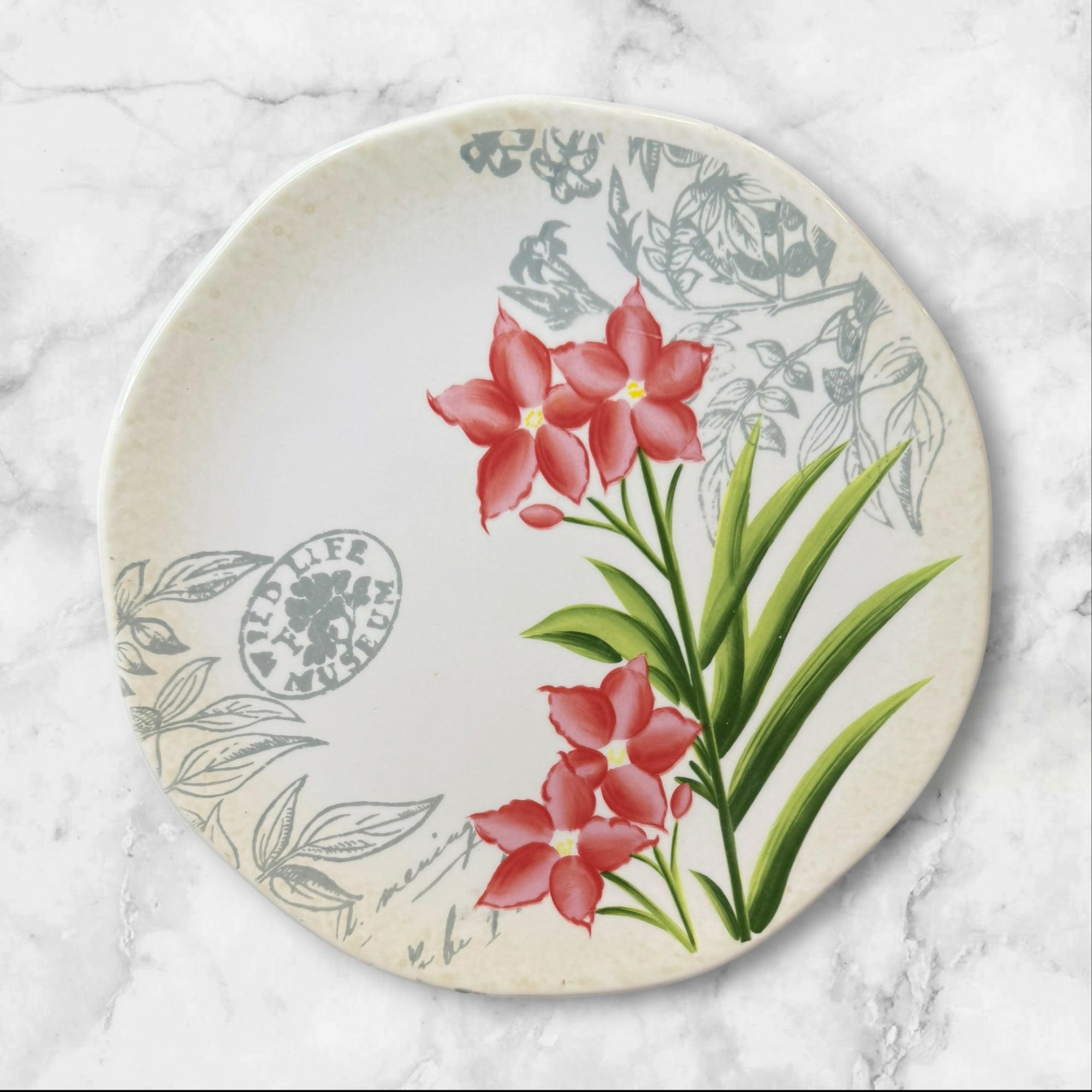 Rare Gibson Studios Botanical Dinner Plates | Set of 4 | Great Condition