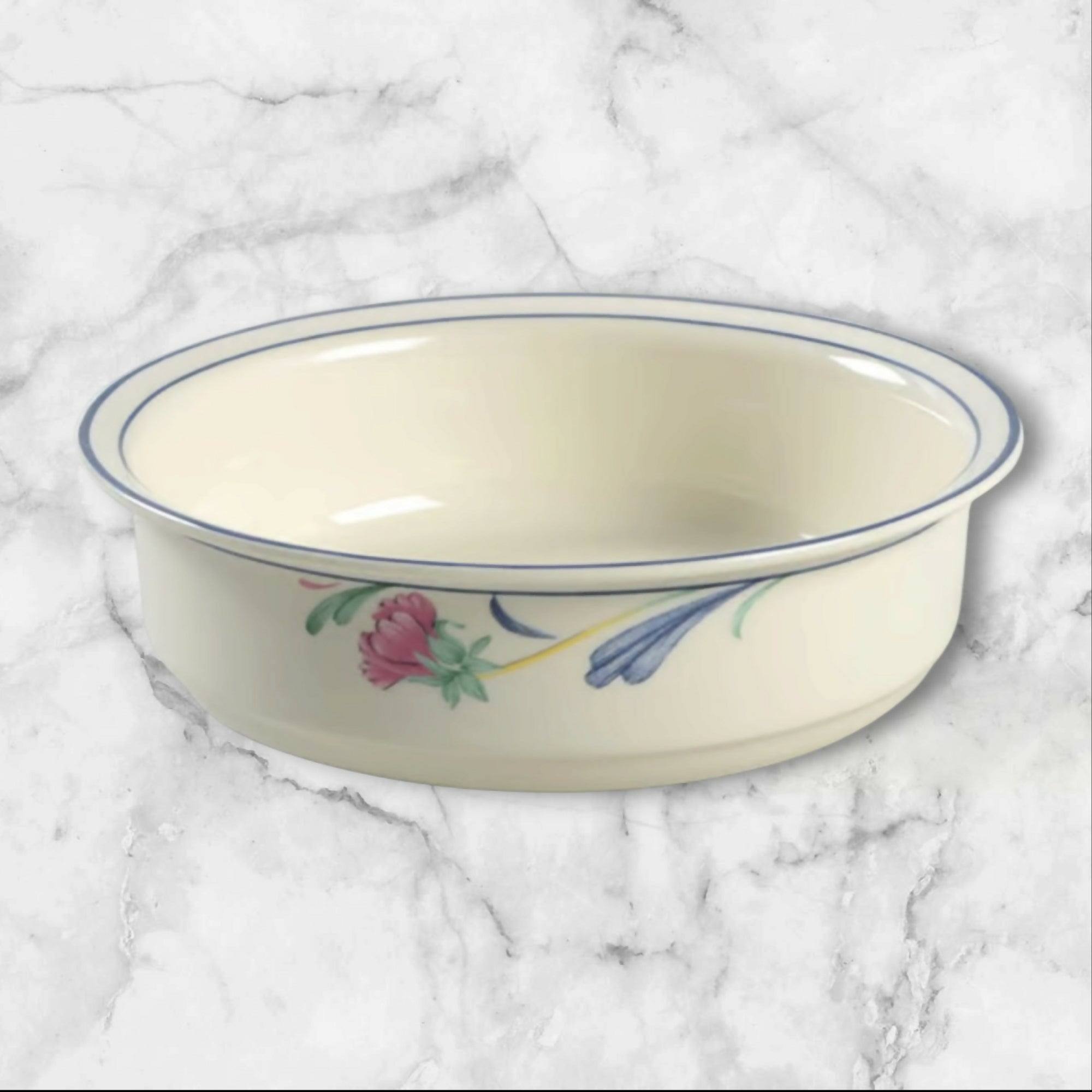 Lenox Poppies on Blue Dinner Plates & Bowls | Set of 8 | Great Condition