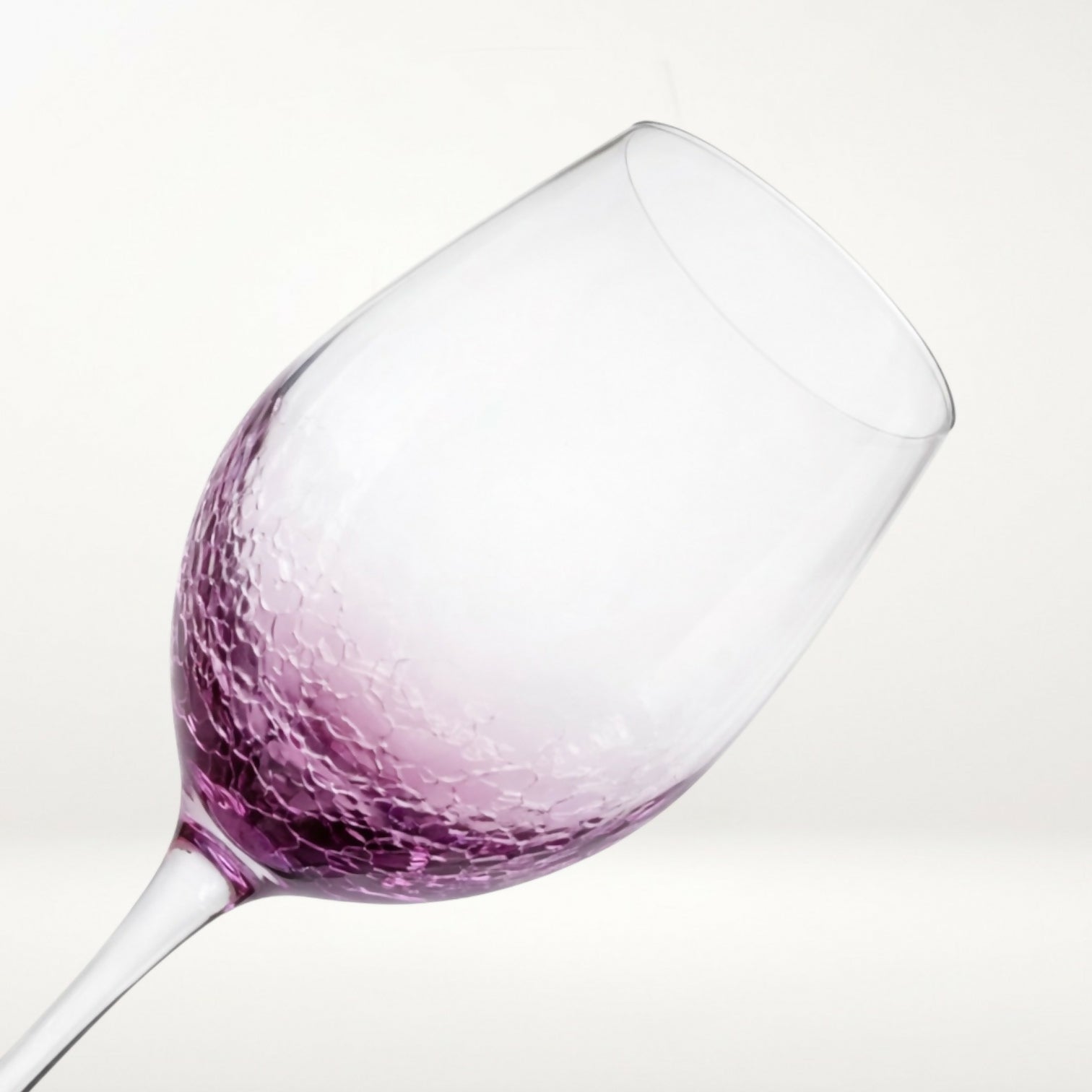 Pier 1 Crackle White Wine Glasses Purple & Teal | Set of 2 | Excellent Condition