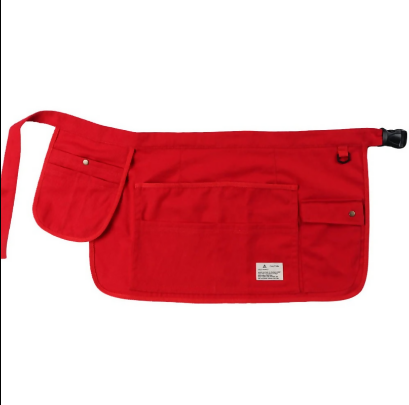 Anypron Orange Canvas Gardening Apron with Multi Tool Pockets