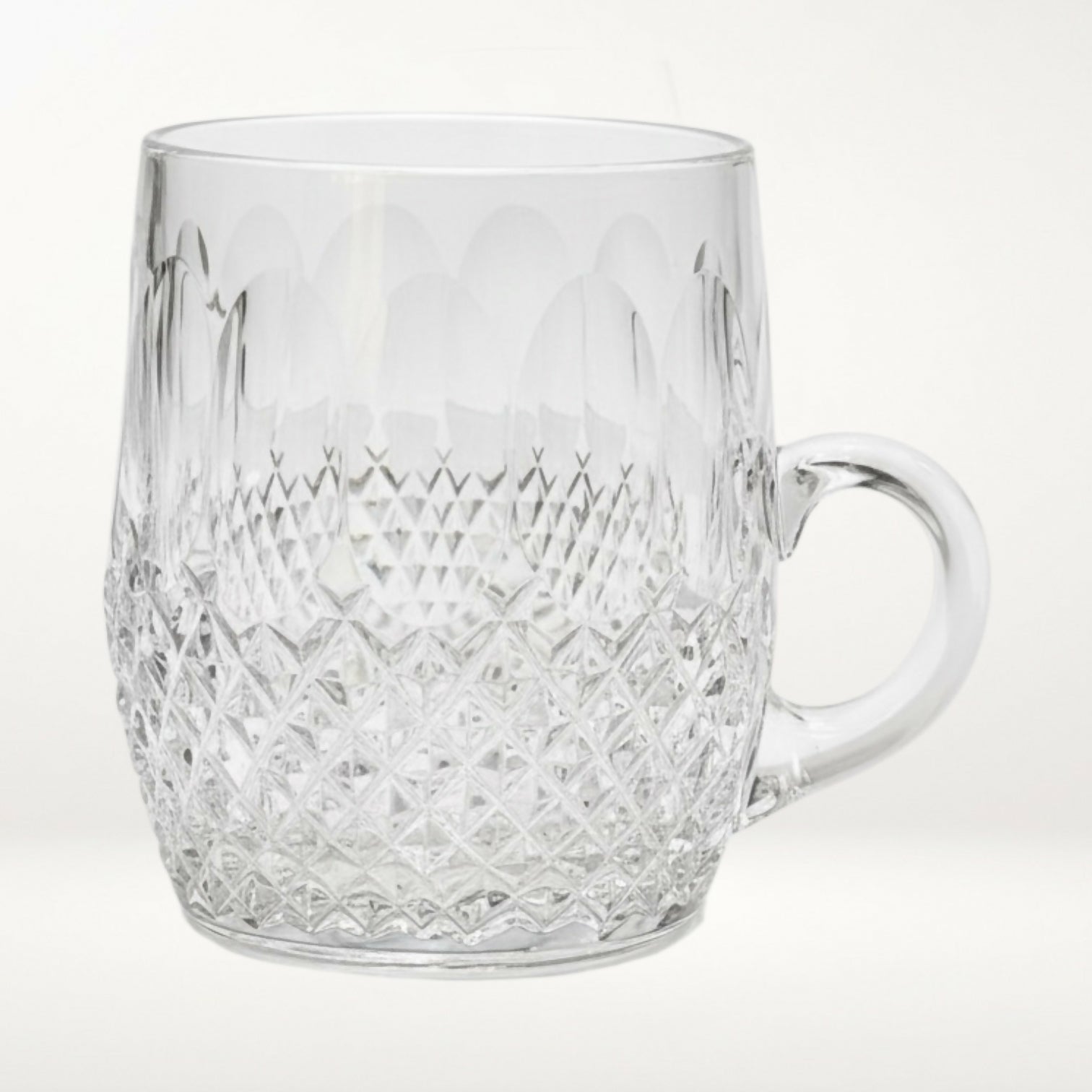 Irish Cut Crystal Colleen Style Mini Tankard Mugs | Set of 4 | Excellent Condition