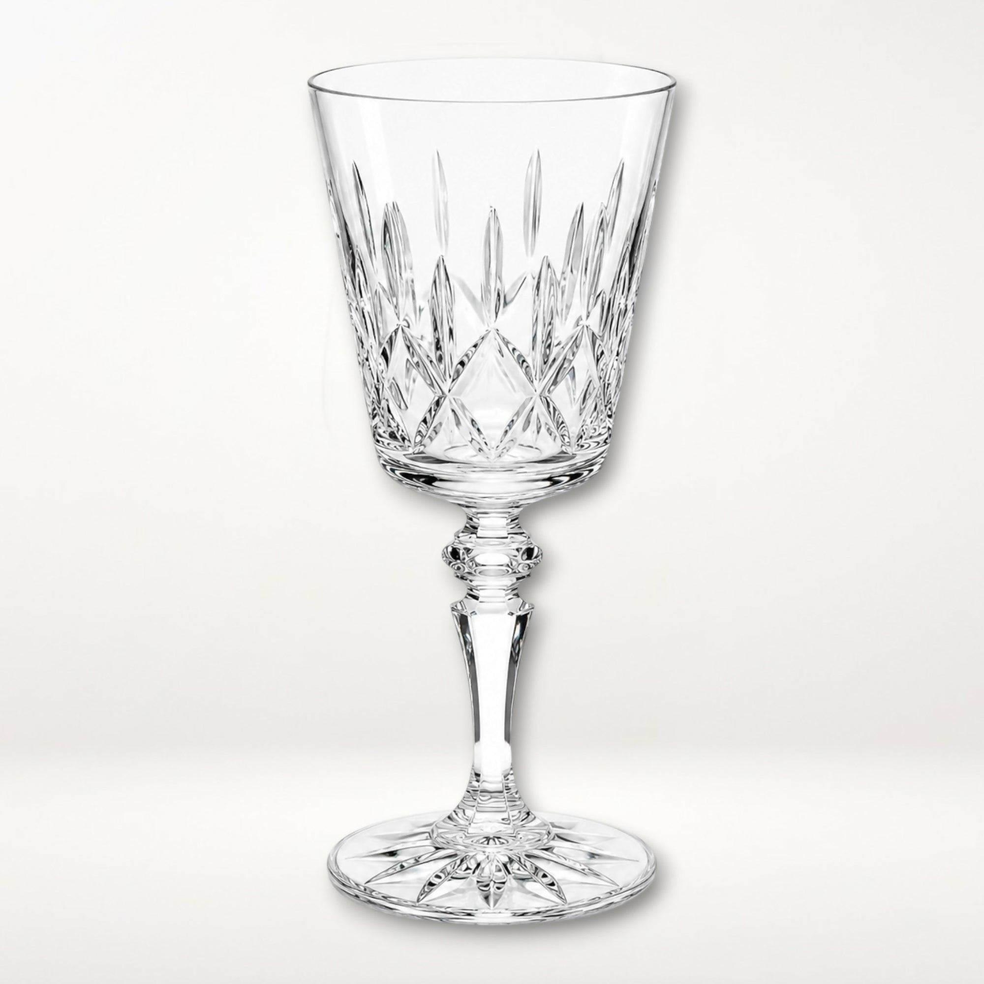Galway Baldmore Crystal Water Goblets | Set of 3 | Cut Crystal Stemware