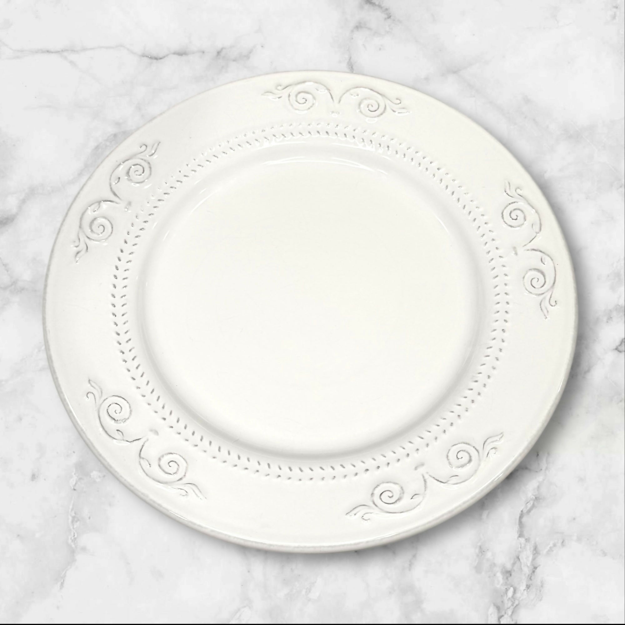 Mateceramica Portugal Embossed Stoneware Plates Set of 3 | Fair Condition