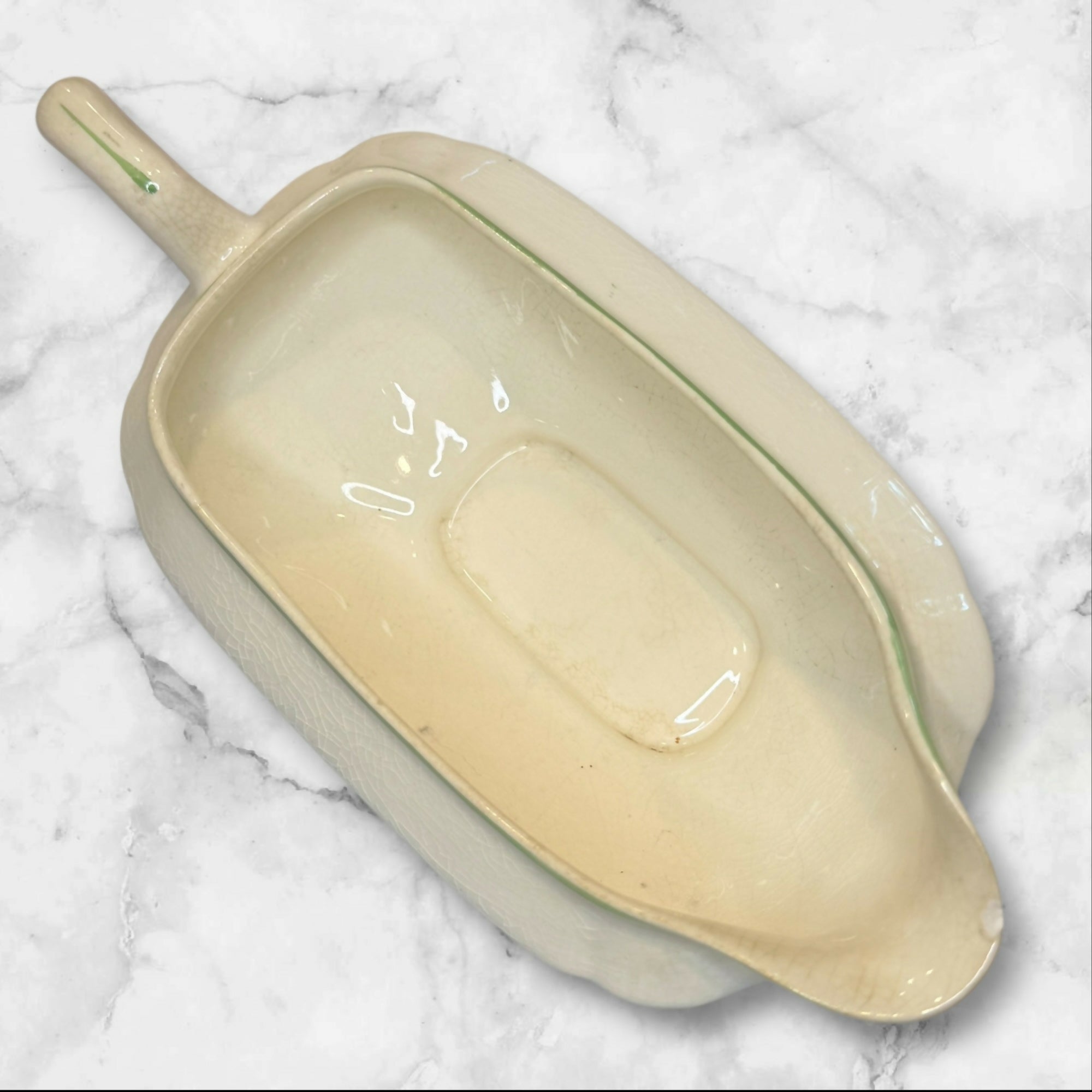 Crooksville China Floral Gravy Boat Vintage | Pink Trim | Good Condition