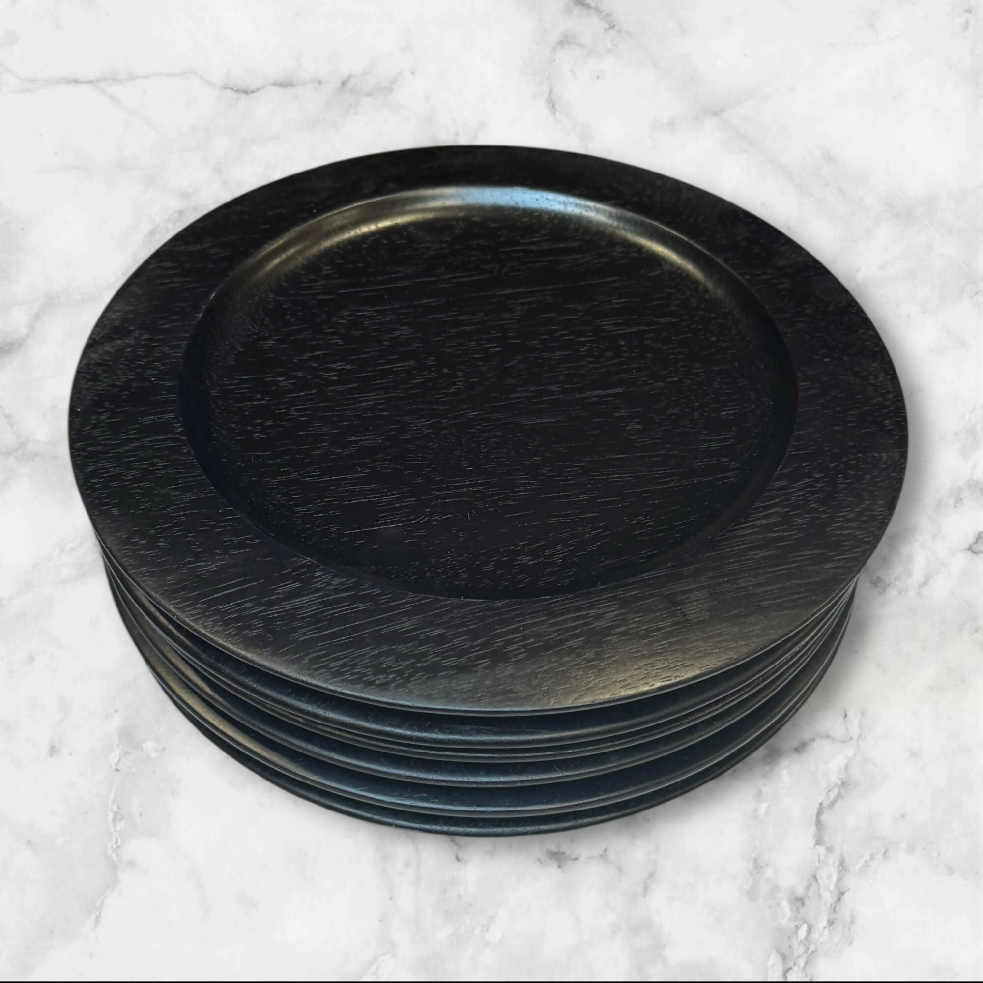 Studio Nova Wooden Charger Plates | Set of 6 | 12” Round | Great Condition