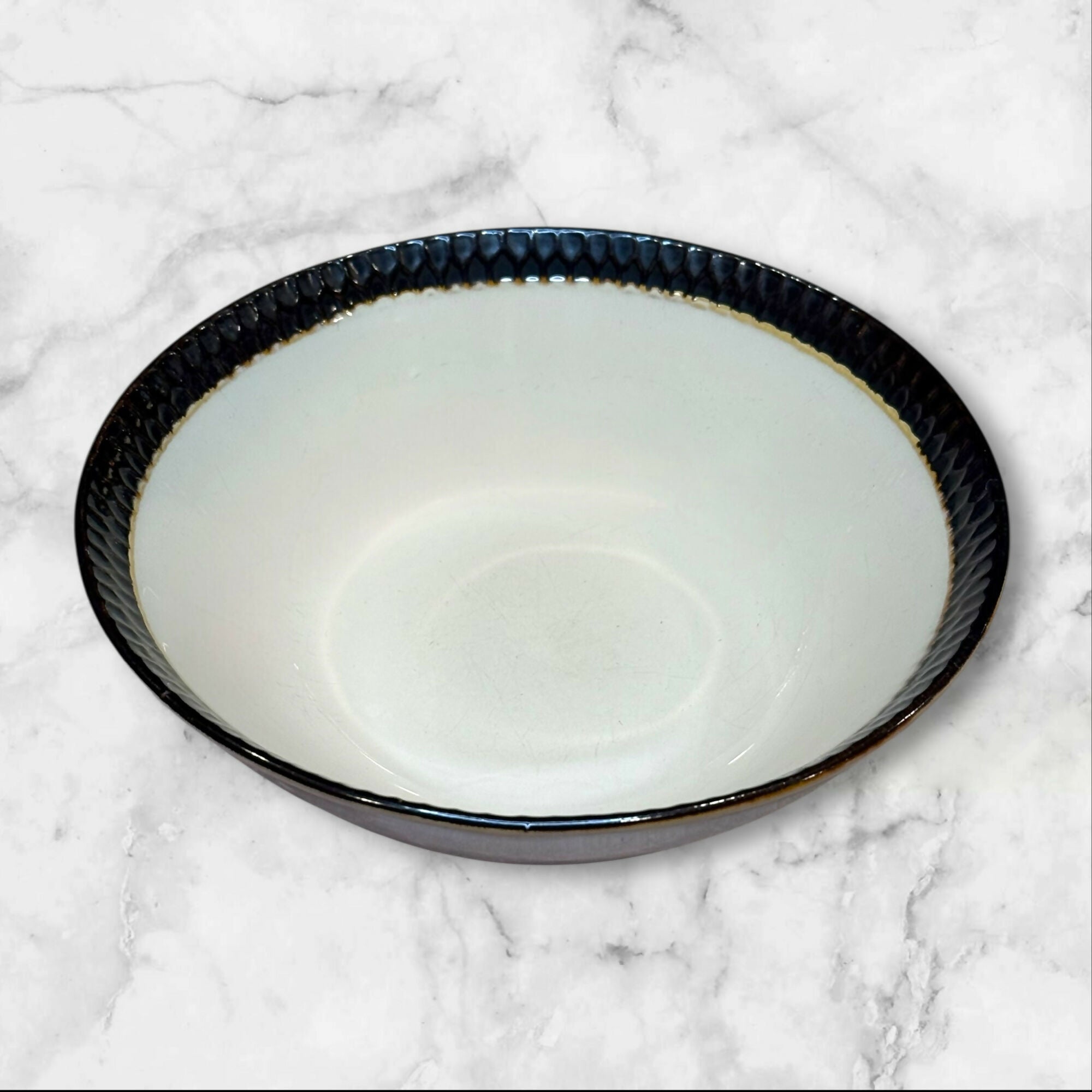 Crate & Barrel Scavo Stoneware Bowls | Set of 4 | Good Condition | 7.75”