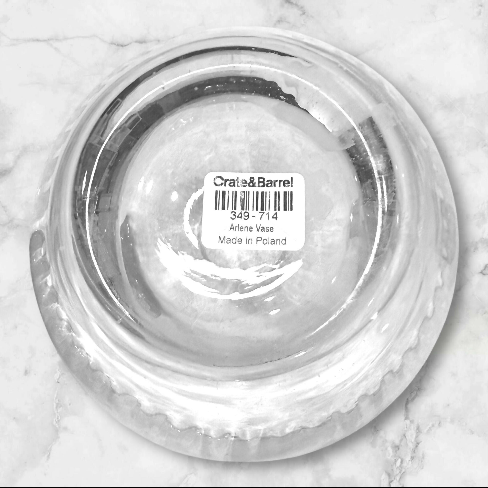 Crate & Barrel Arlene Vase by Krosno | 9.25” Tall Clear Glass | Excellent Cond