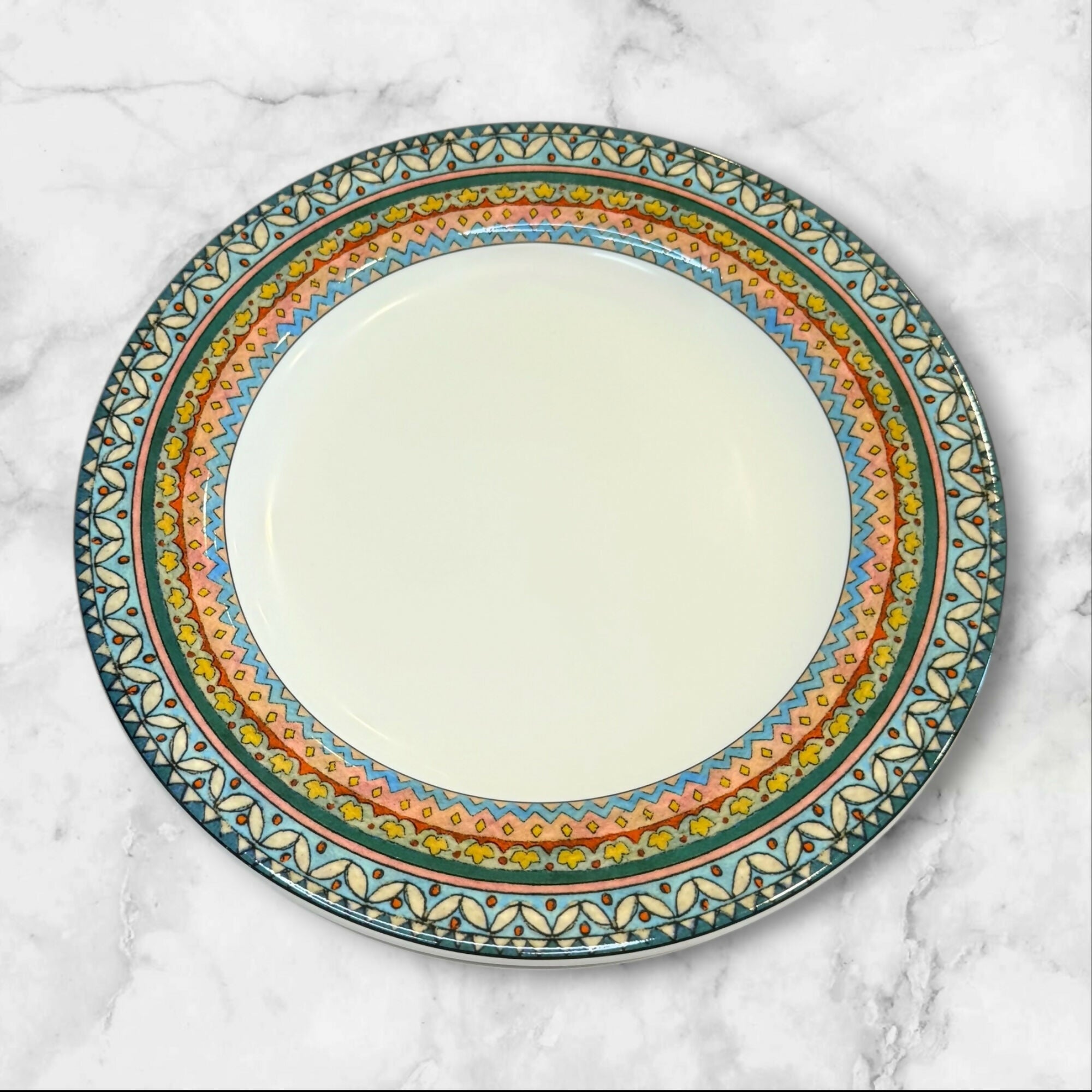 World Market Voyage Dinner Plates | Set of 4 | Excellent Condition