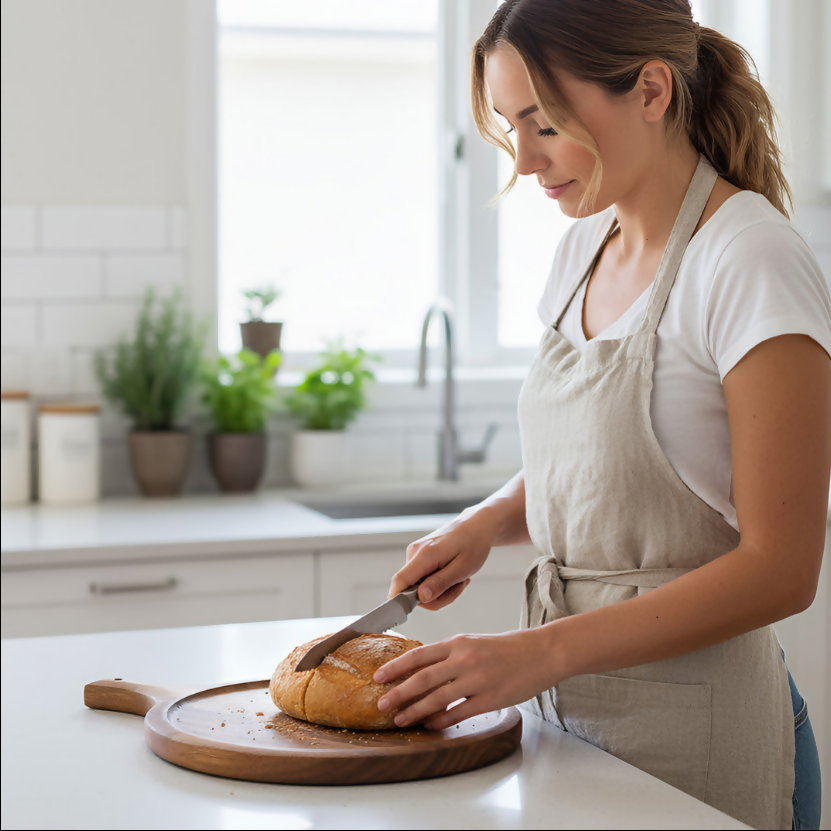 Anygleam Natural Wood Round Wood Cutting Board Food Kitchen Tableware