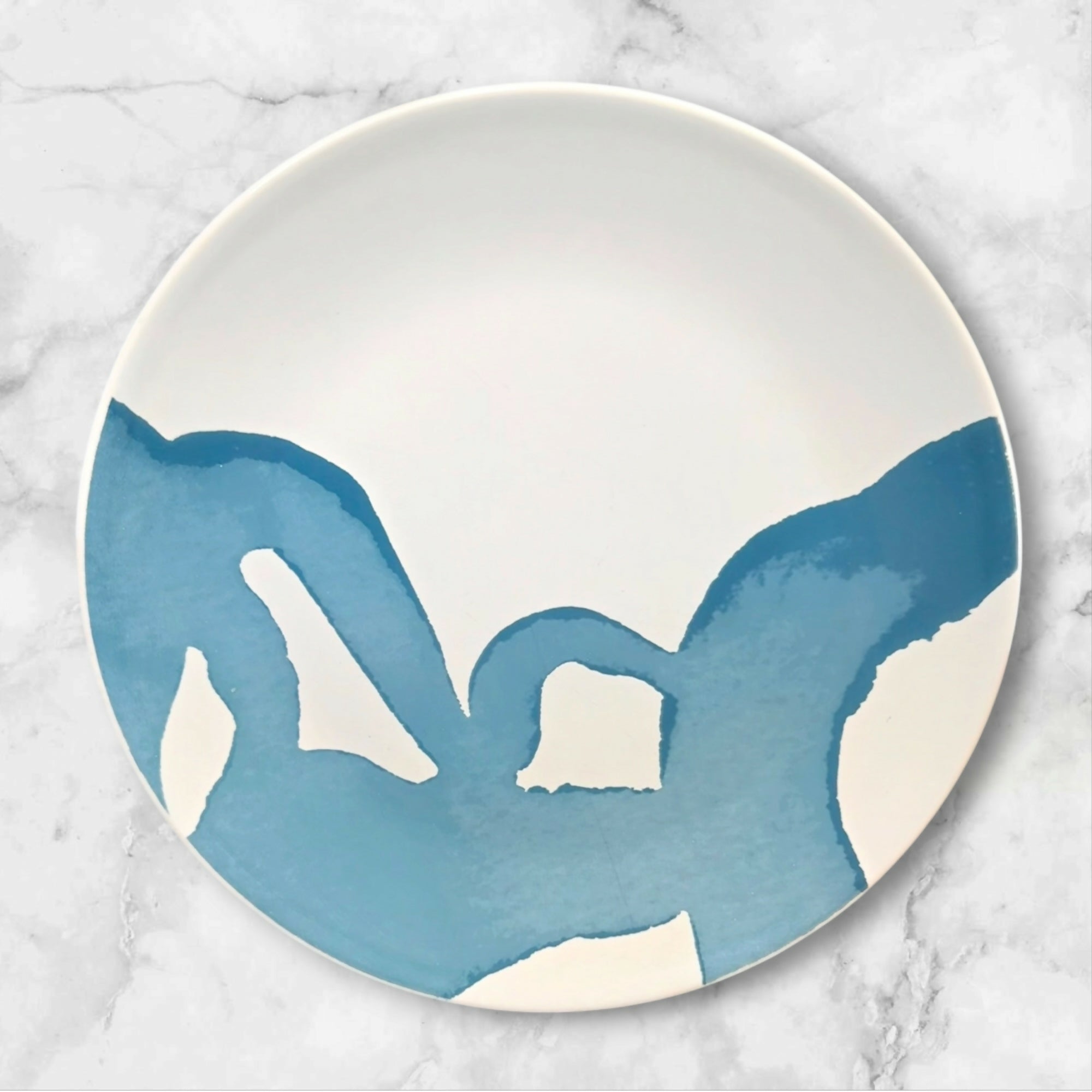 IKEA Behaga Turquoise Salad Plates Set of 4 Good Condition