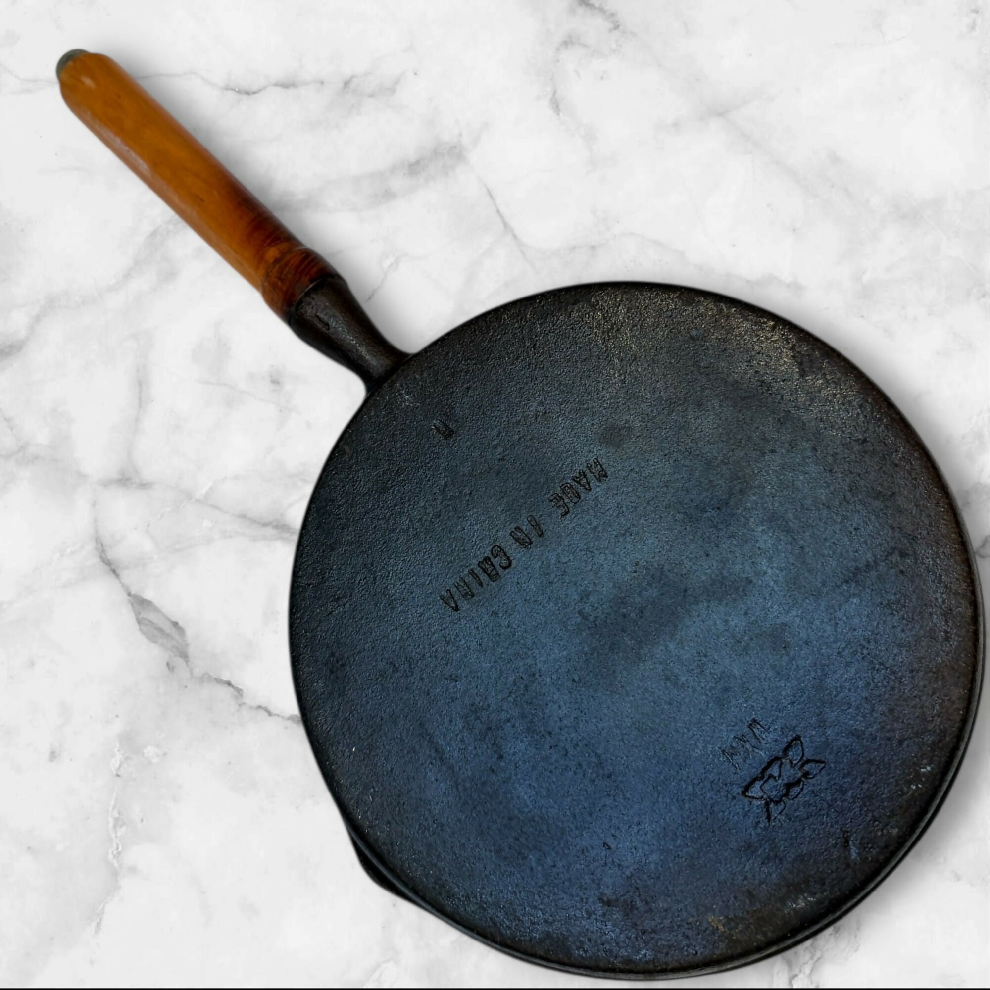 WKM Cast Iron Grill Pan with Lid | 7.75 Inch | Good Condition