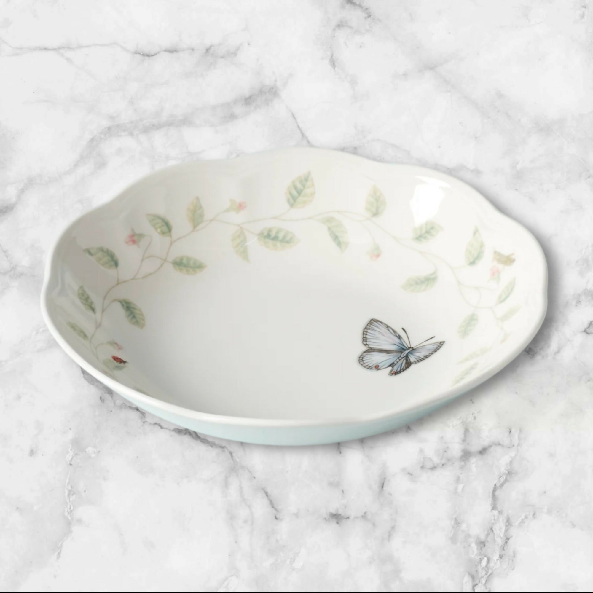 Lenox Butterfly Meadow Blue 20oz Bowls | Set of 6 | 8.75” | Excellent Condition