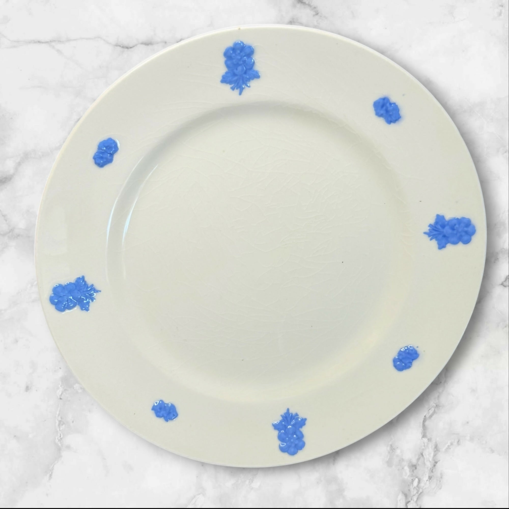 Adams Victorian Ware Blue Floral Salad Plates Set of 4 | Good Condition