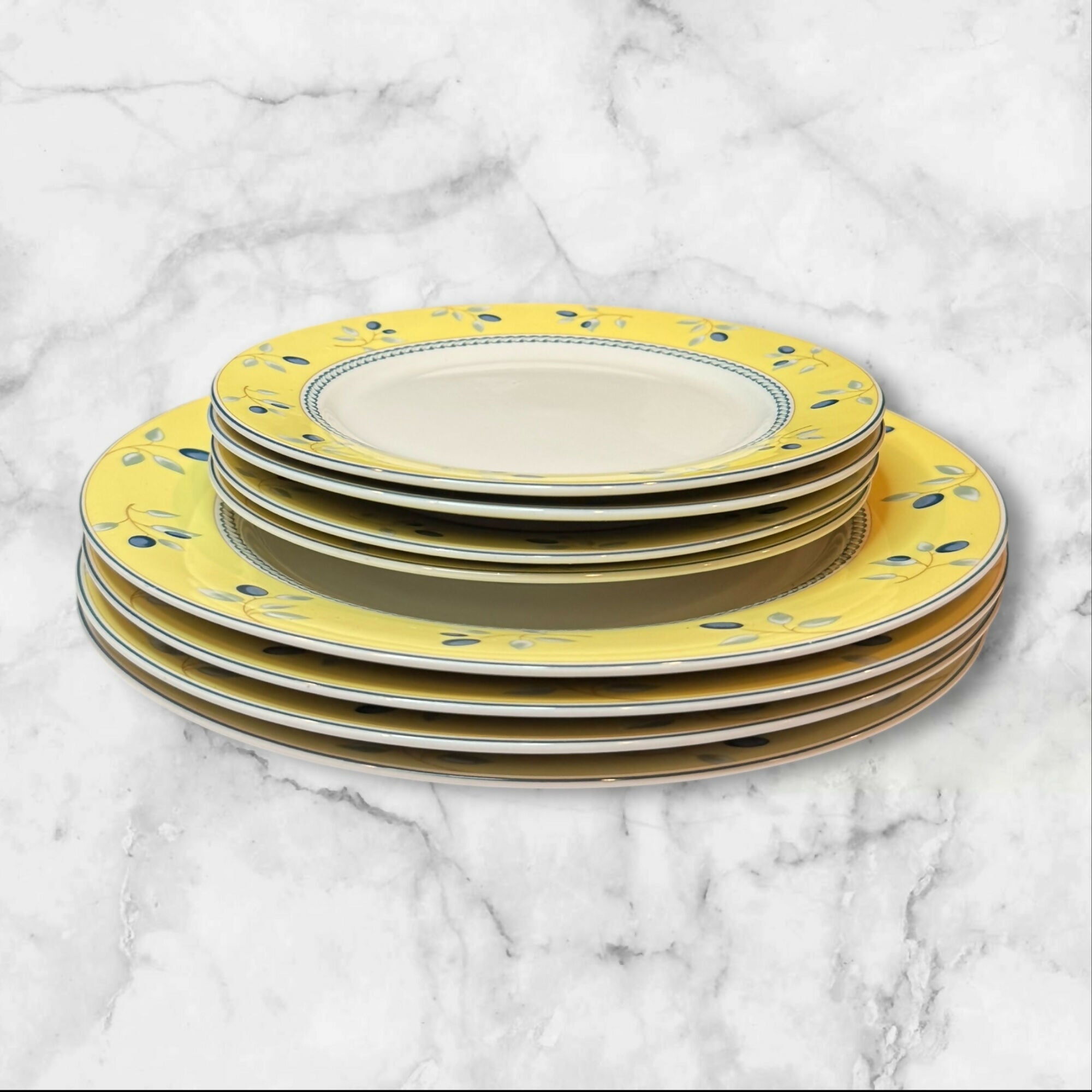 Royal Doulton Blueberry Dinner & Salad Plates | Set of 8 | Great Condition