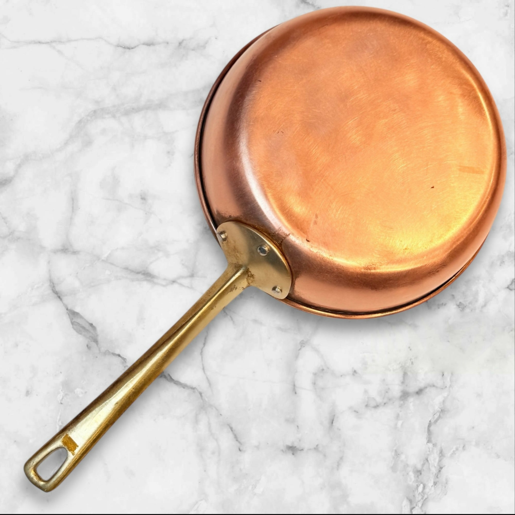 Vintage Copper & Brass Fry Pan 6 Inch | French Style | Good Condition