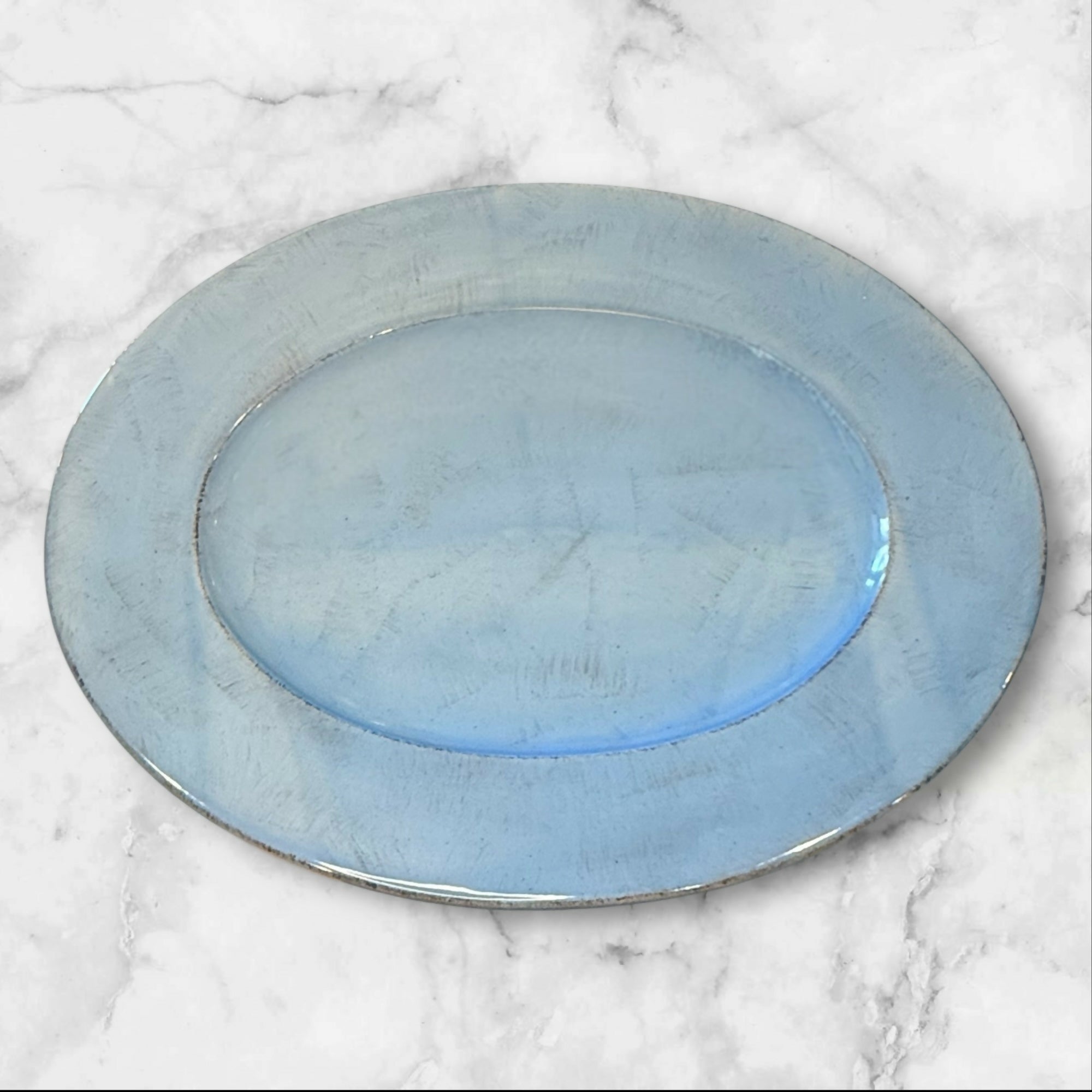 Ceramiche Toscane for Z Gallerie Blue Oval Platter | Italy | Good Condition