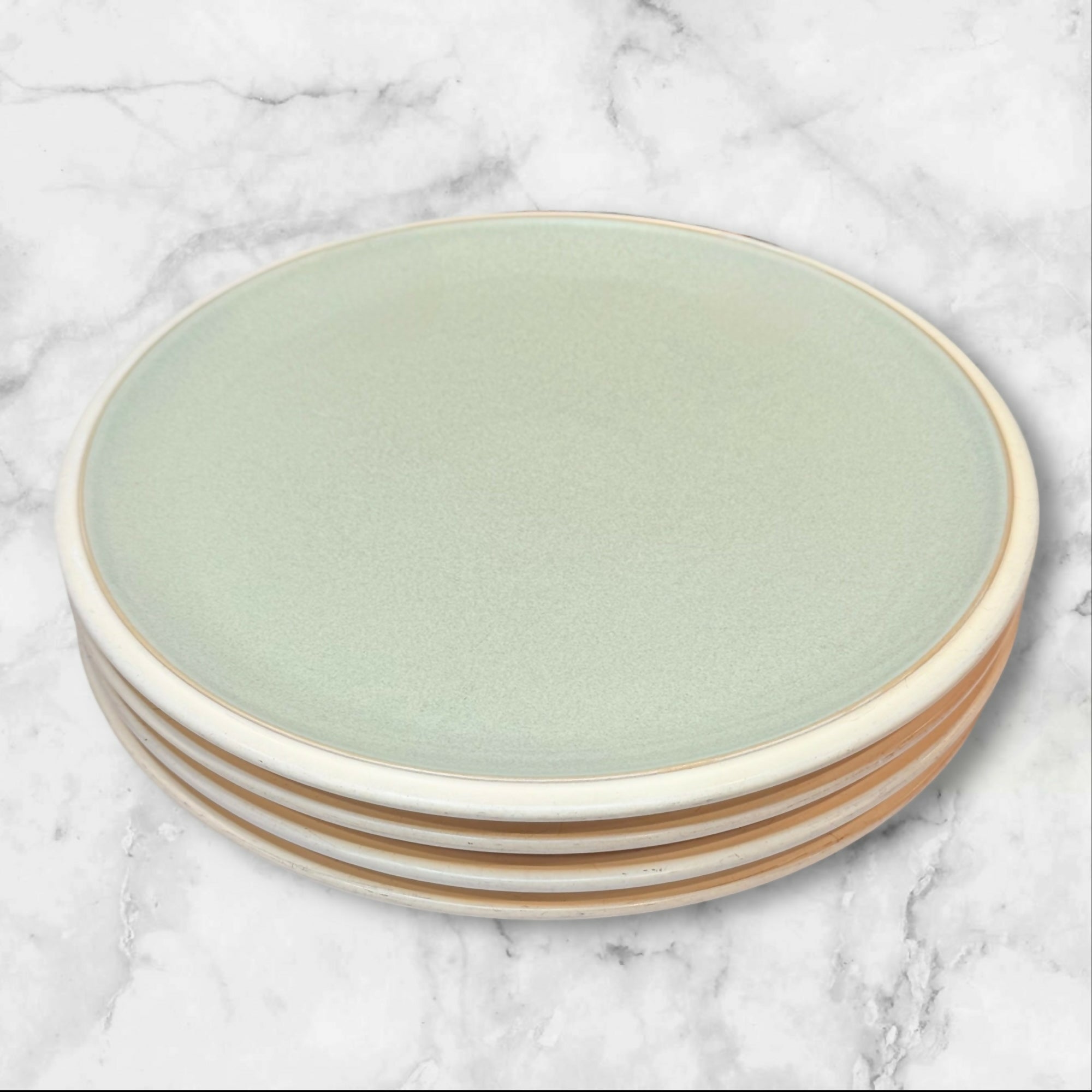 Denby Energy Celadon Dinner Plates Set of 4 | Excellent Cond