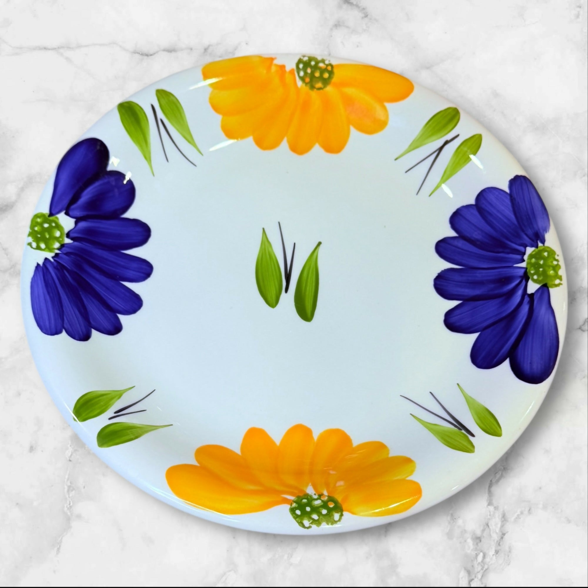 Maxam Italian Daisy Dinner Plates | Set of 3 | Excellent Condition