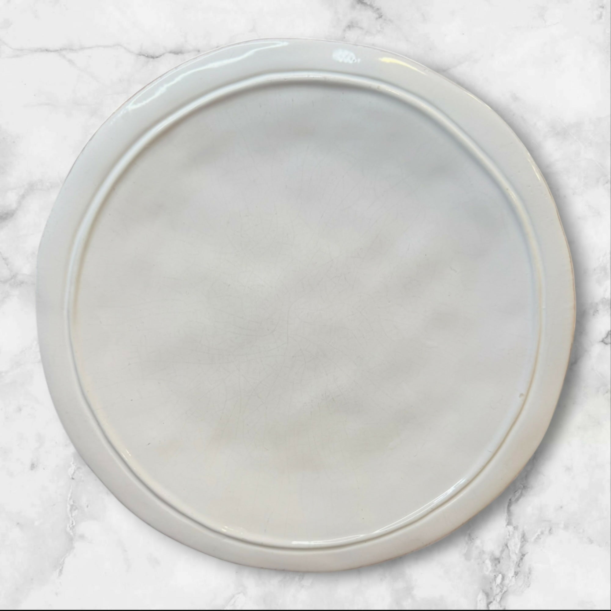 Earthenware Classic White Dinner Plates Set of 4 | Good Condition