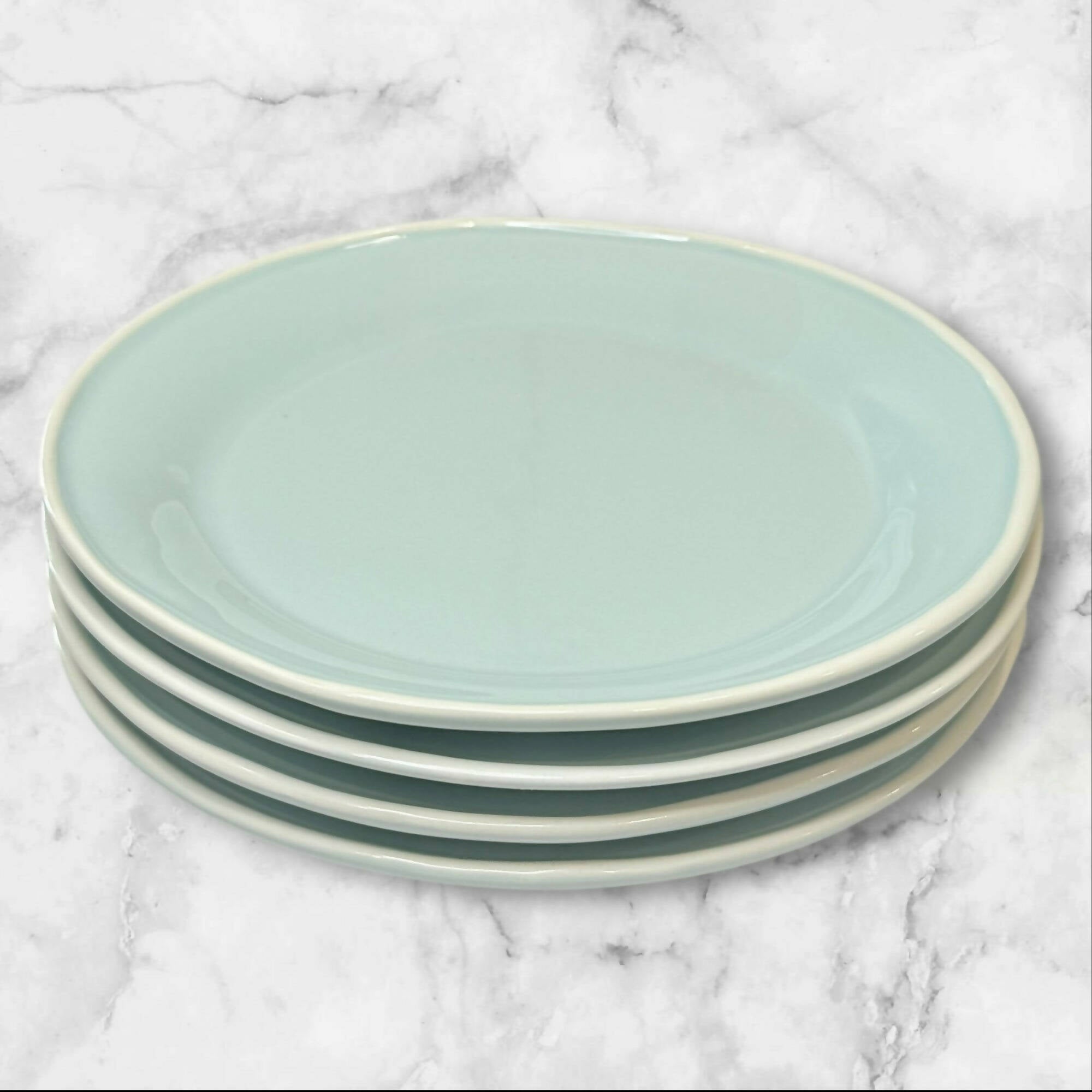 Viva by VIETRI Light Blue Salad Plates Portugal Stoneware | Set of 4 | Good