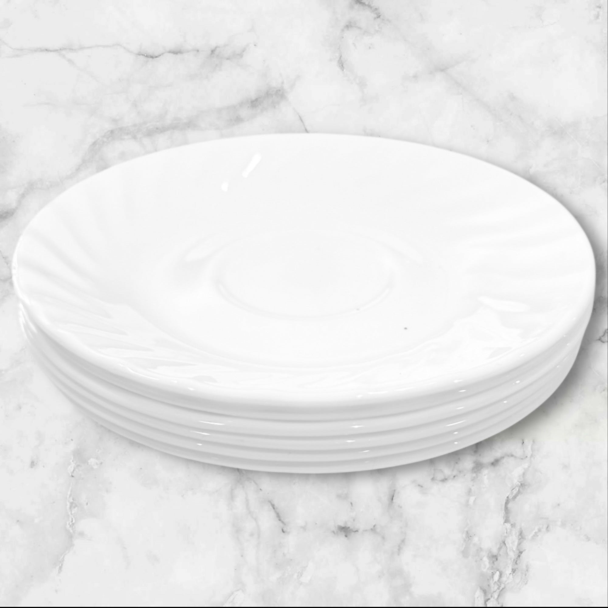 Corelle Enhancements White Saucers | Set of 6 | Excellent Condition