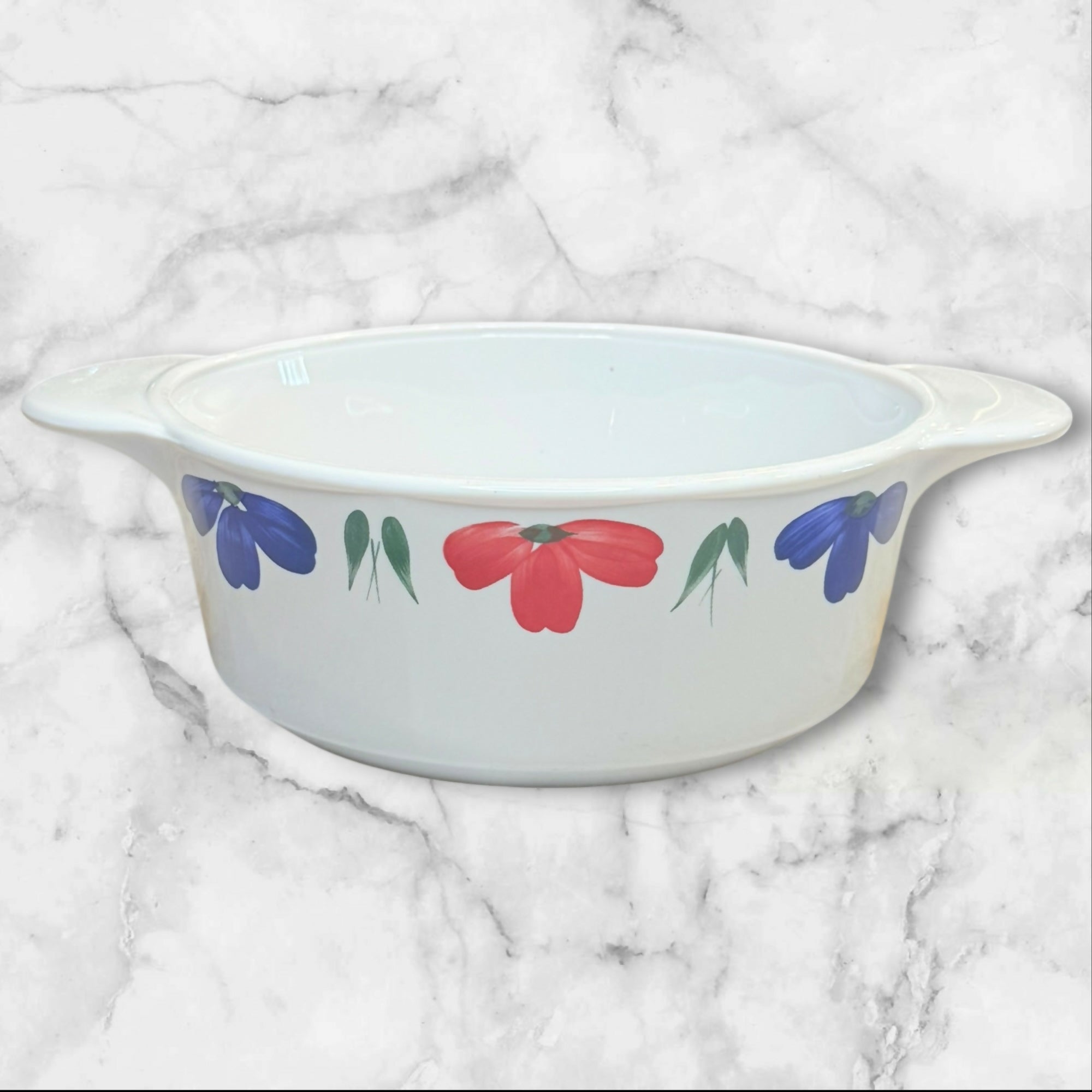 Pyroceram Corning Floral Casserole Baking Dishes | Set of 2 | Excellent