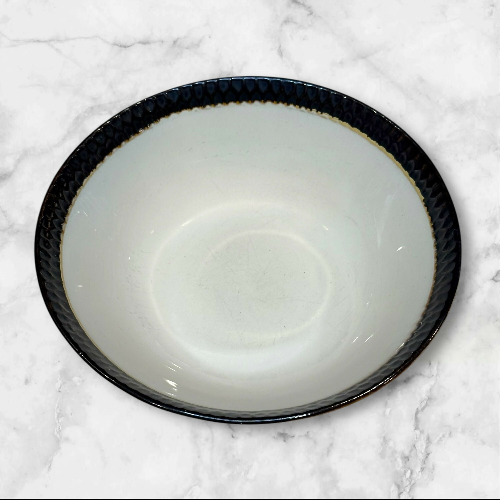 Crate & Barrel Scavo Stoneware Bowls | Set of 4 | Good Condition | 7.75”