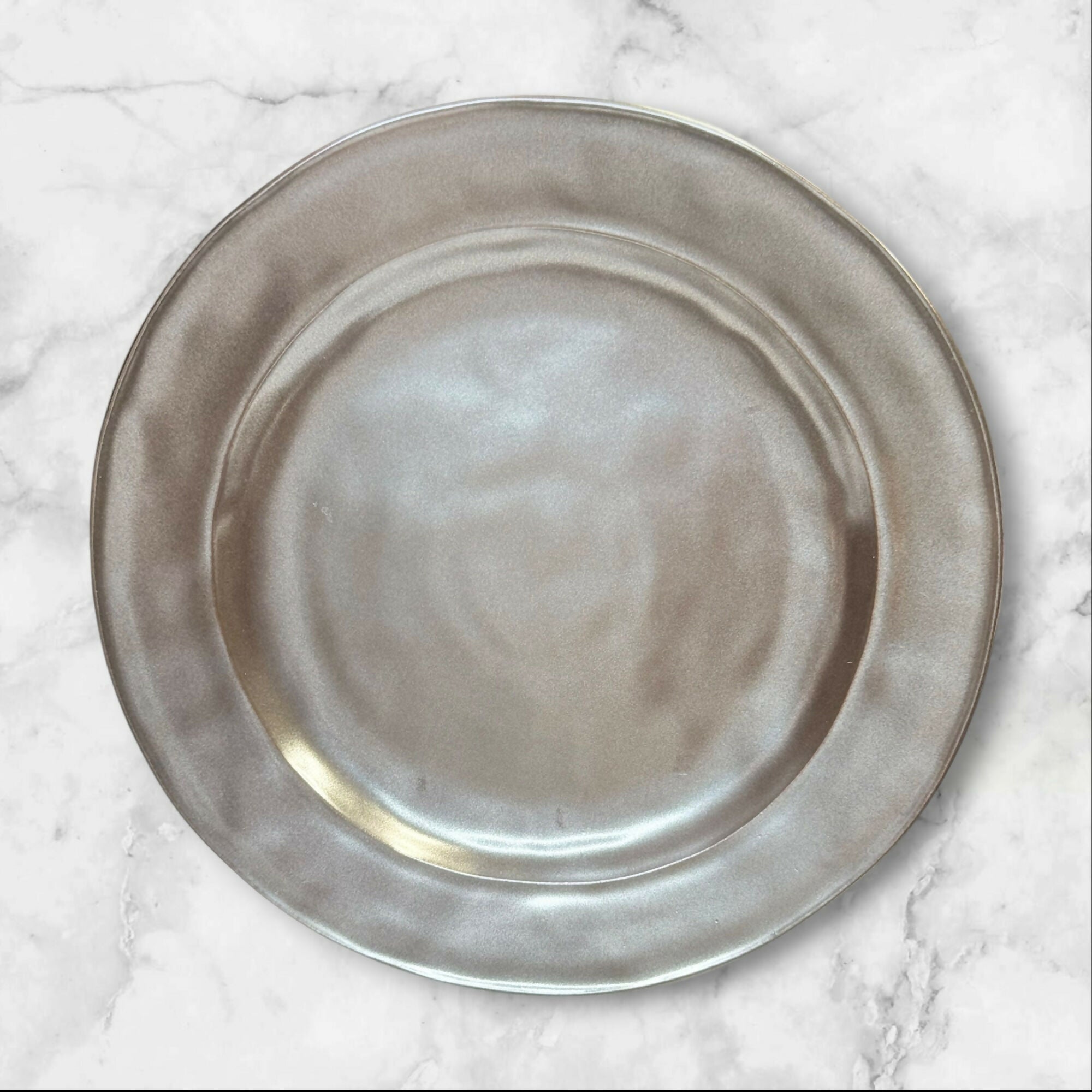 Juliska Pewter Stoneware Dinner Plates Set of 3 11” Gray Rustic Stoneware