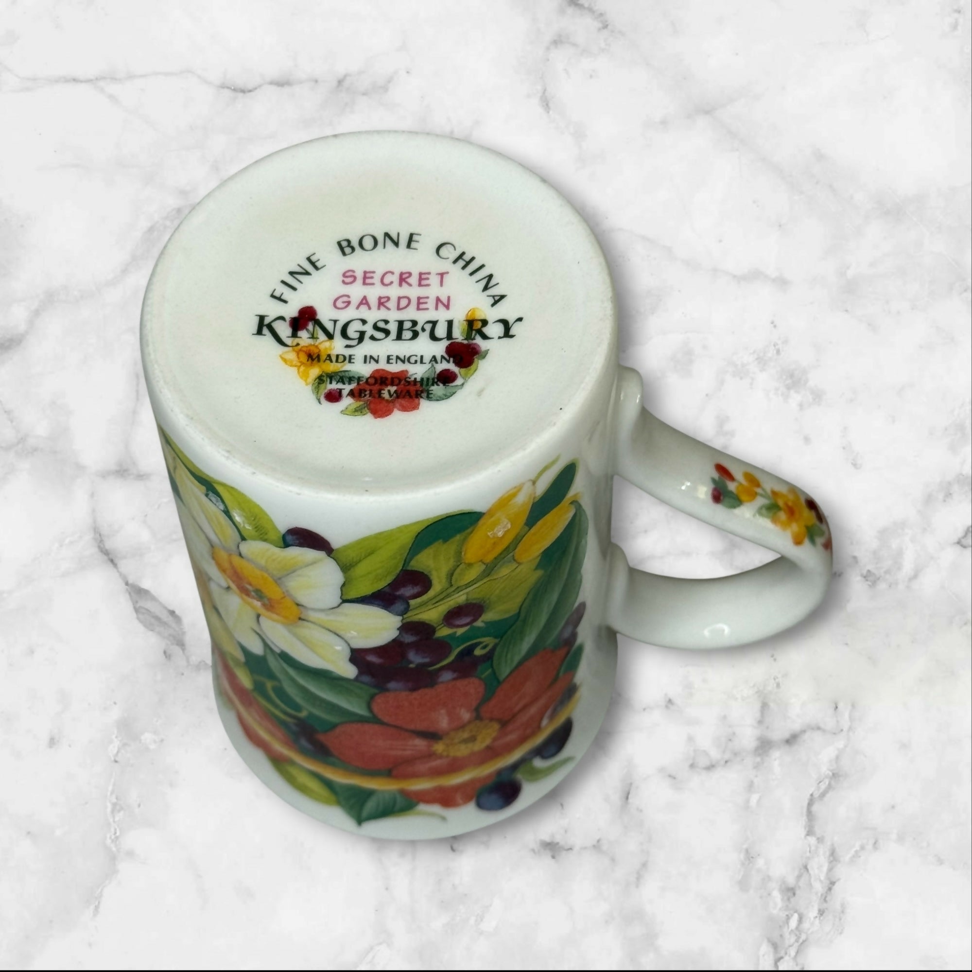 Kingsbury Secret Garden Fine Bone China Mugs Set of 2 | England | Gently Used